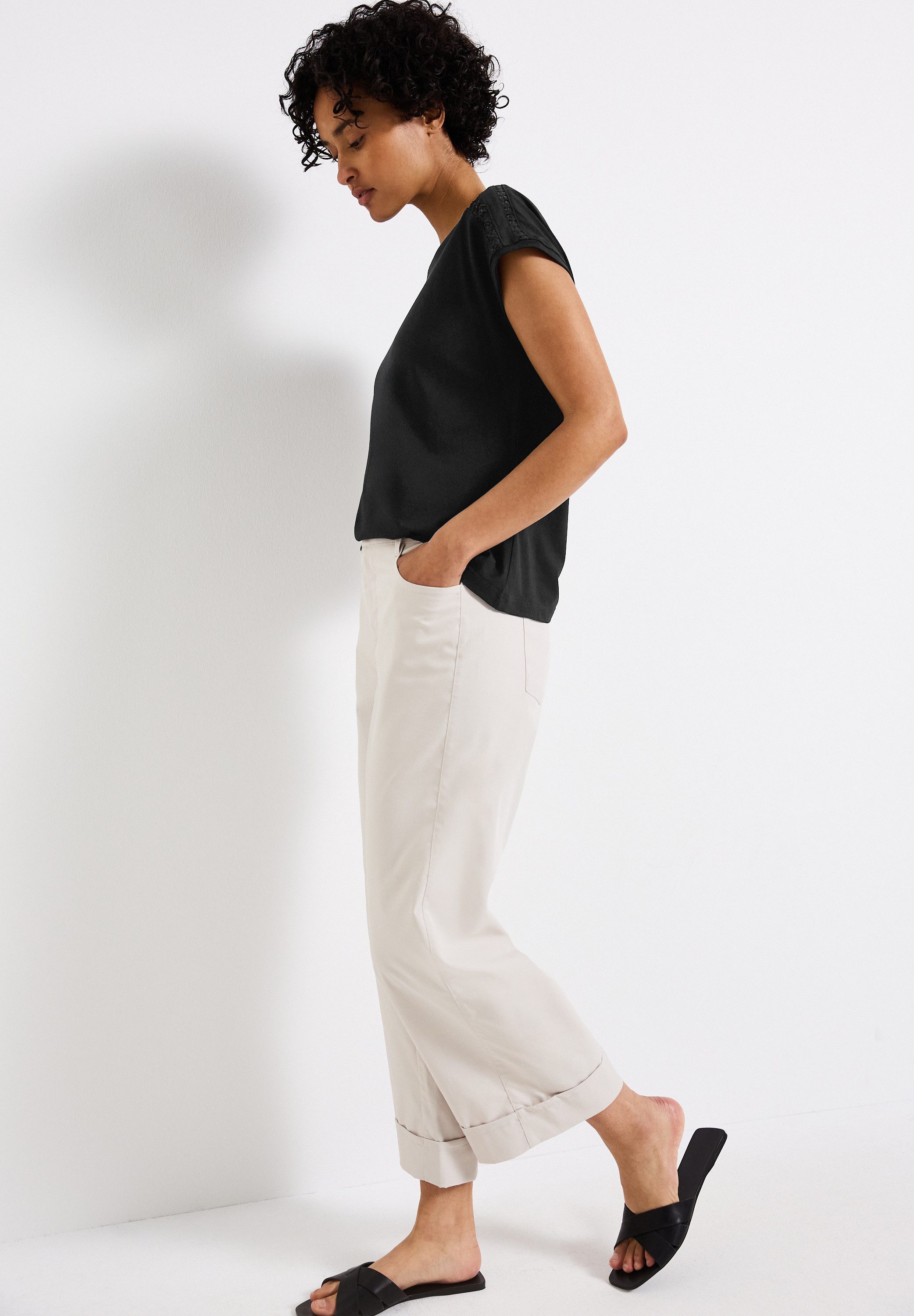 STREET ONE T-shirt met gehaakte details