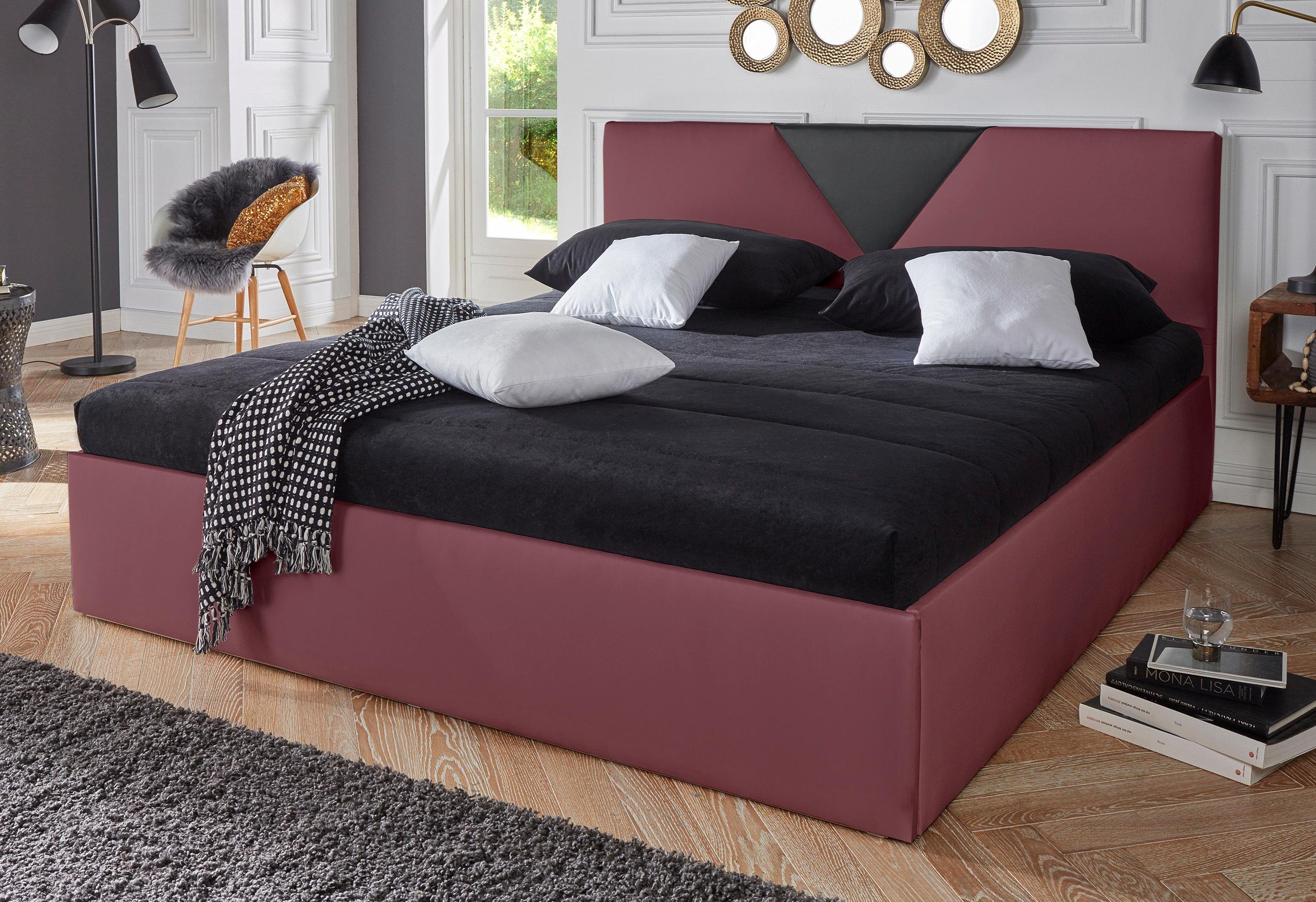 Westfalia Polsterbetten Gestoffeerd bed Malibu met bedkist bij uitvoering met matras