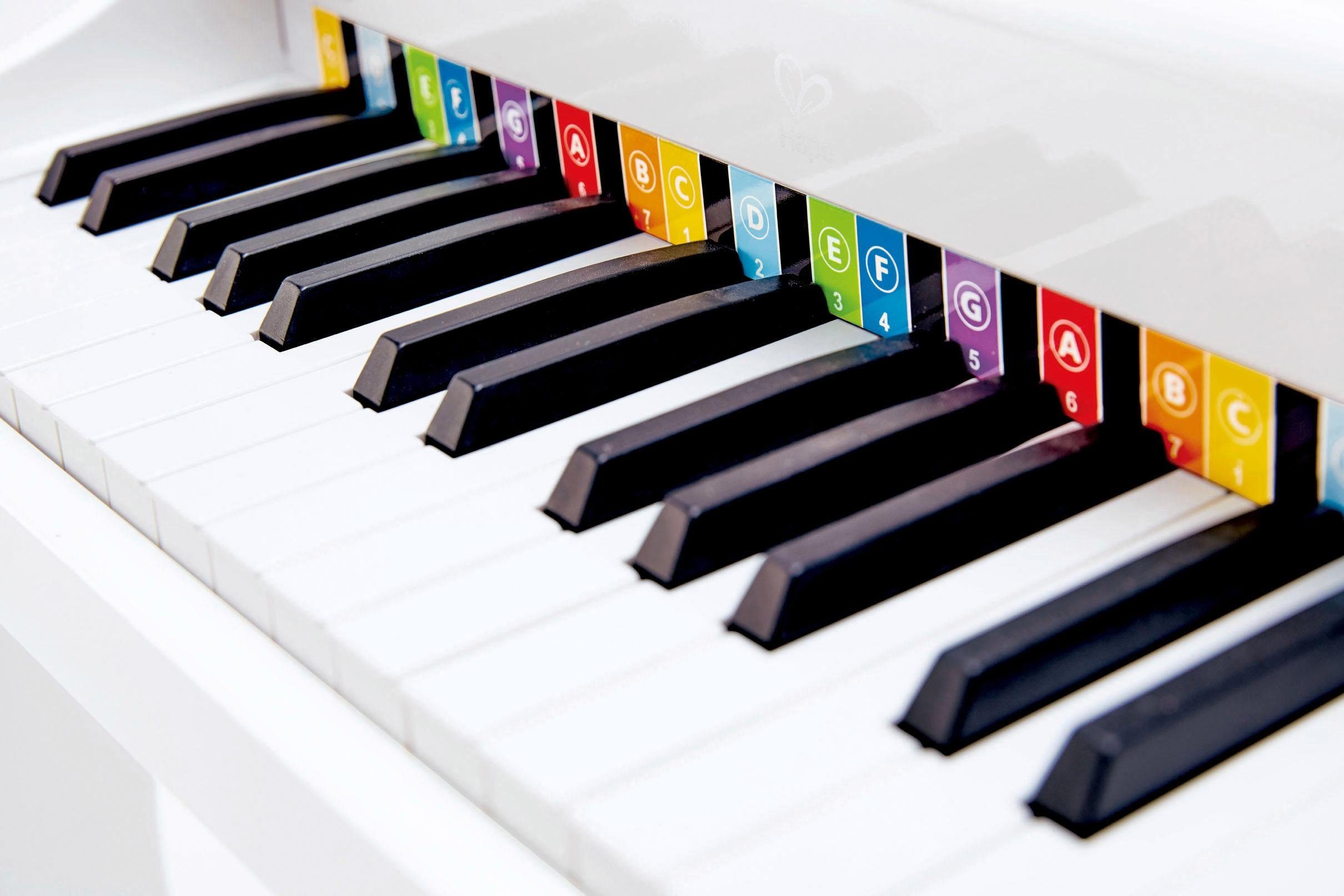 Hape Speelgoed-muziekinstrument Luxe vleugel, wit