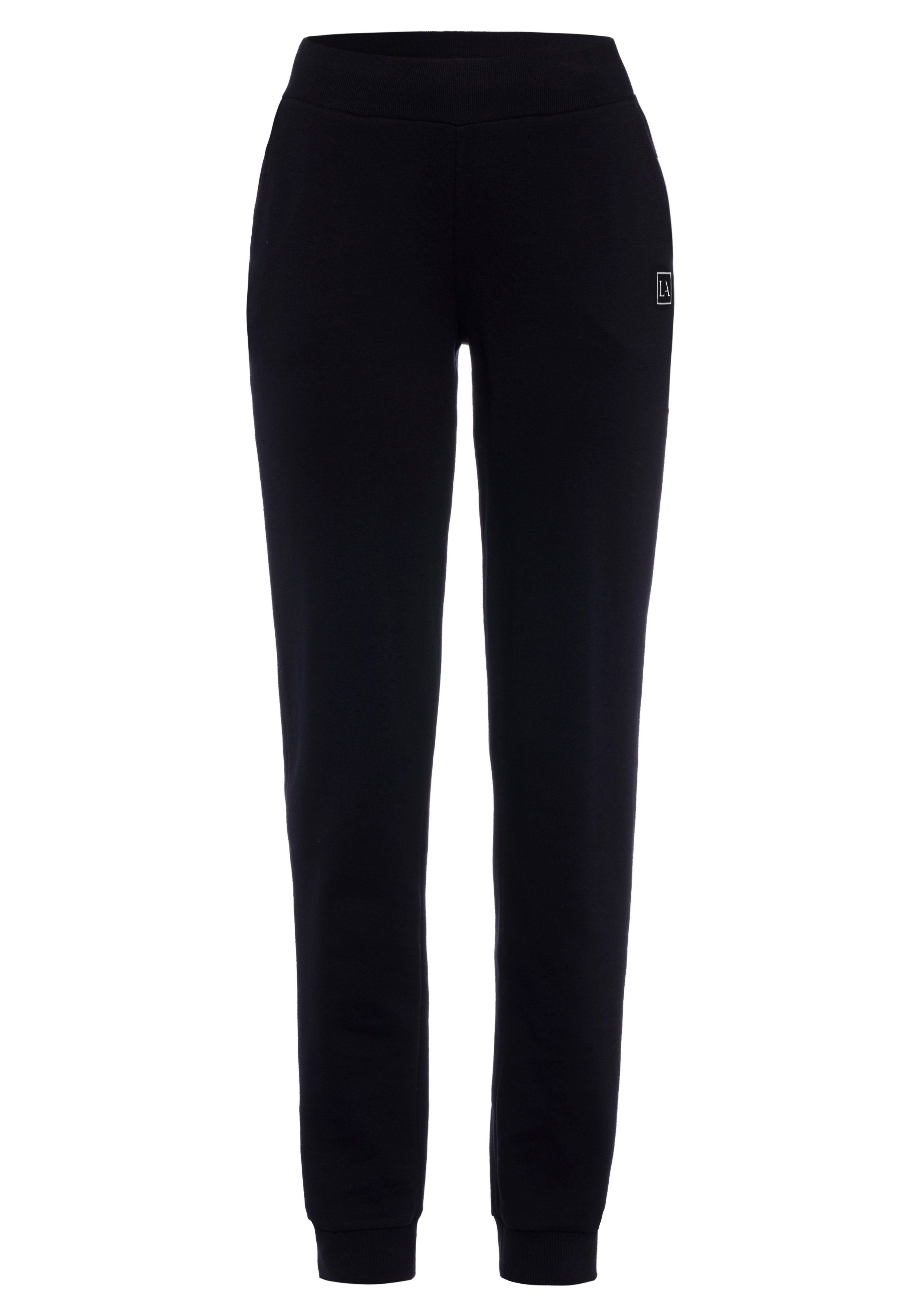 active by Lascana Joggingbroek in een smal model met boord