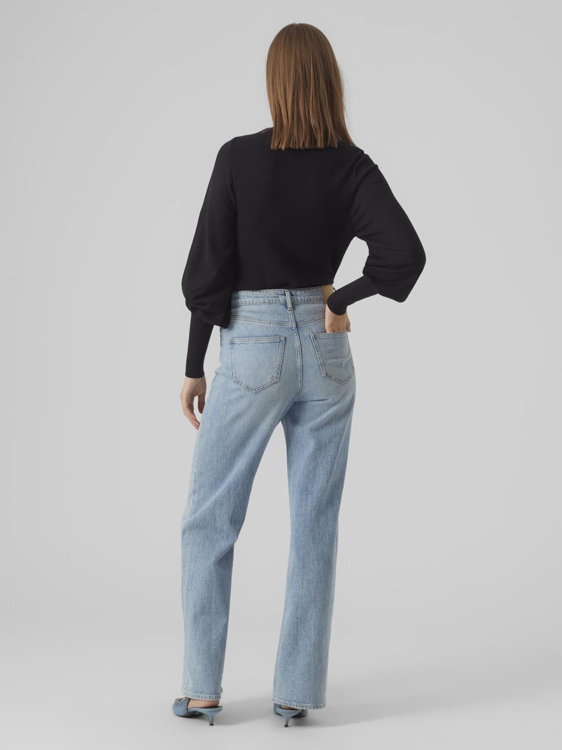 Vero Moda Gebreide trui VMHOLLYKARISPUFF LS HIGHNK PULLOV GA BOO