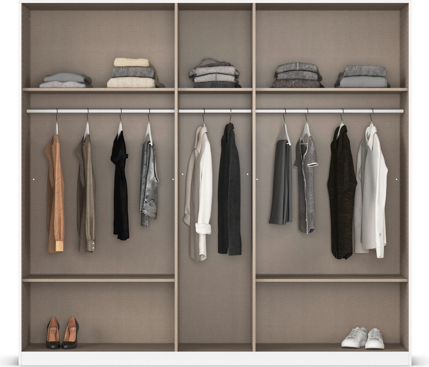 rauch Draaideurkast Kledingkast garderobe AGORDO TOPSELLER slaapkamer doordachte binnenuitrusting, in 6 breedtes en 2 hoogtes made in germany
