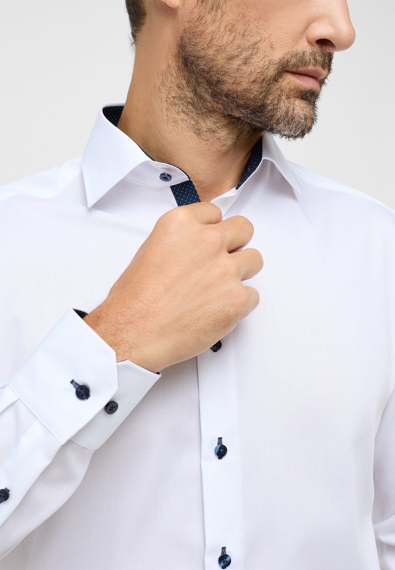 Eterna Overhemd met lange mouwen MODERN FIT NON IRON (strijkvrij)
