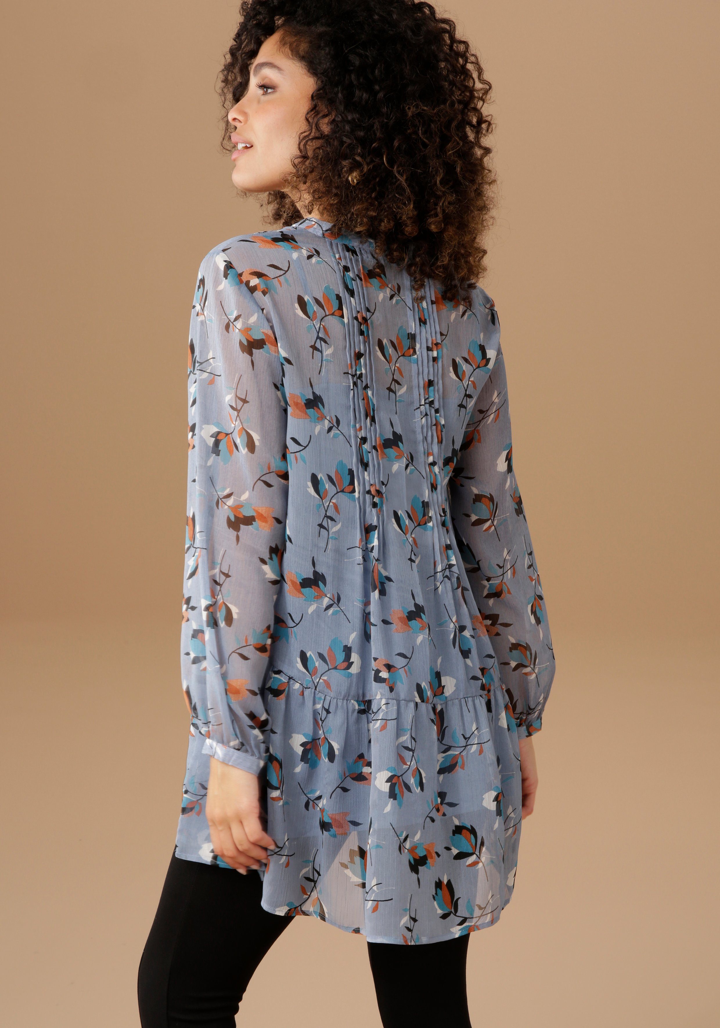 Aniston SELECTED Lange blouse met decoratieve biesgarnering