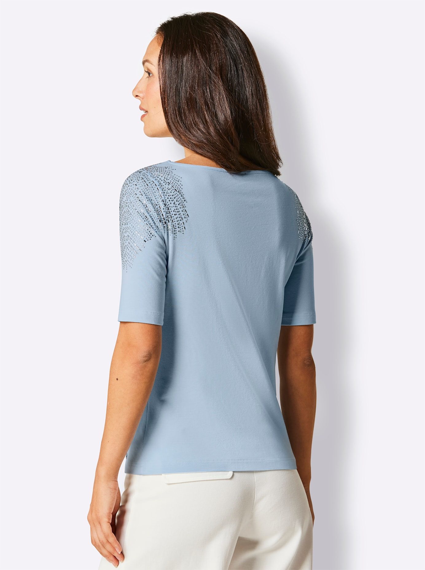 CREATION L PREMIUM Shirt met korte mouwen Lyocell-katoenen shirt (1-delig)