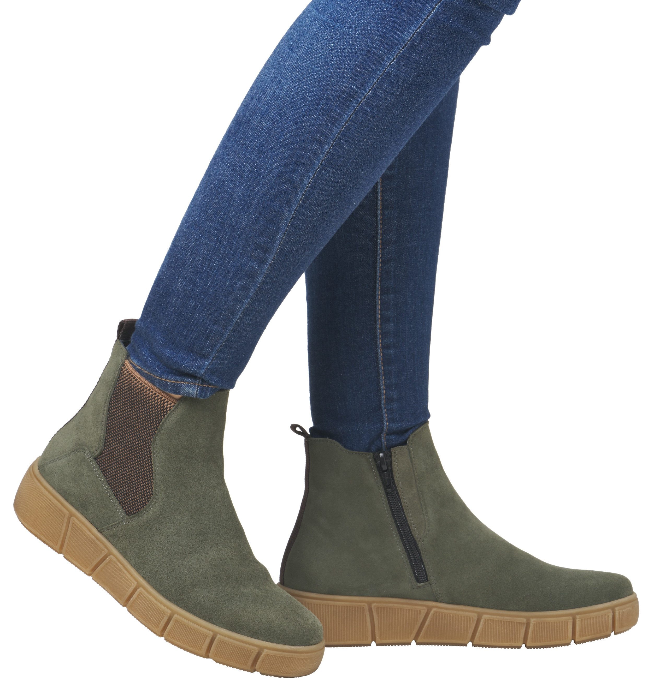 Remonte Chelsea-boots , plateau, enkellaars, ankleboots met extra ritssluiting