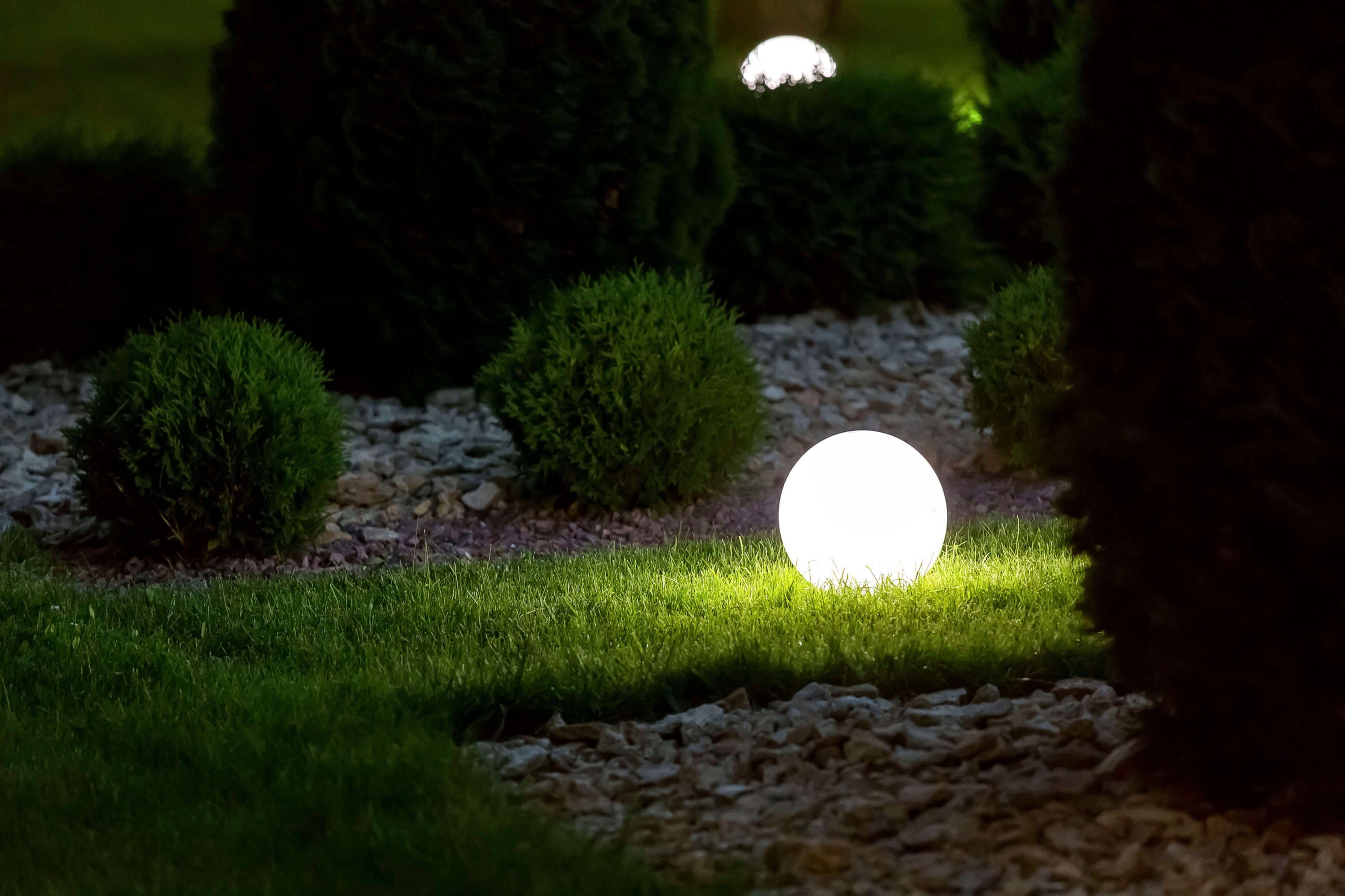 näve Bollamp BALL Kunststof, wit/opaal, d: 40 cm, spit zwart, excl. 1 x E27 max. 40 W (1 stuk)