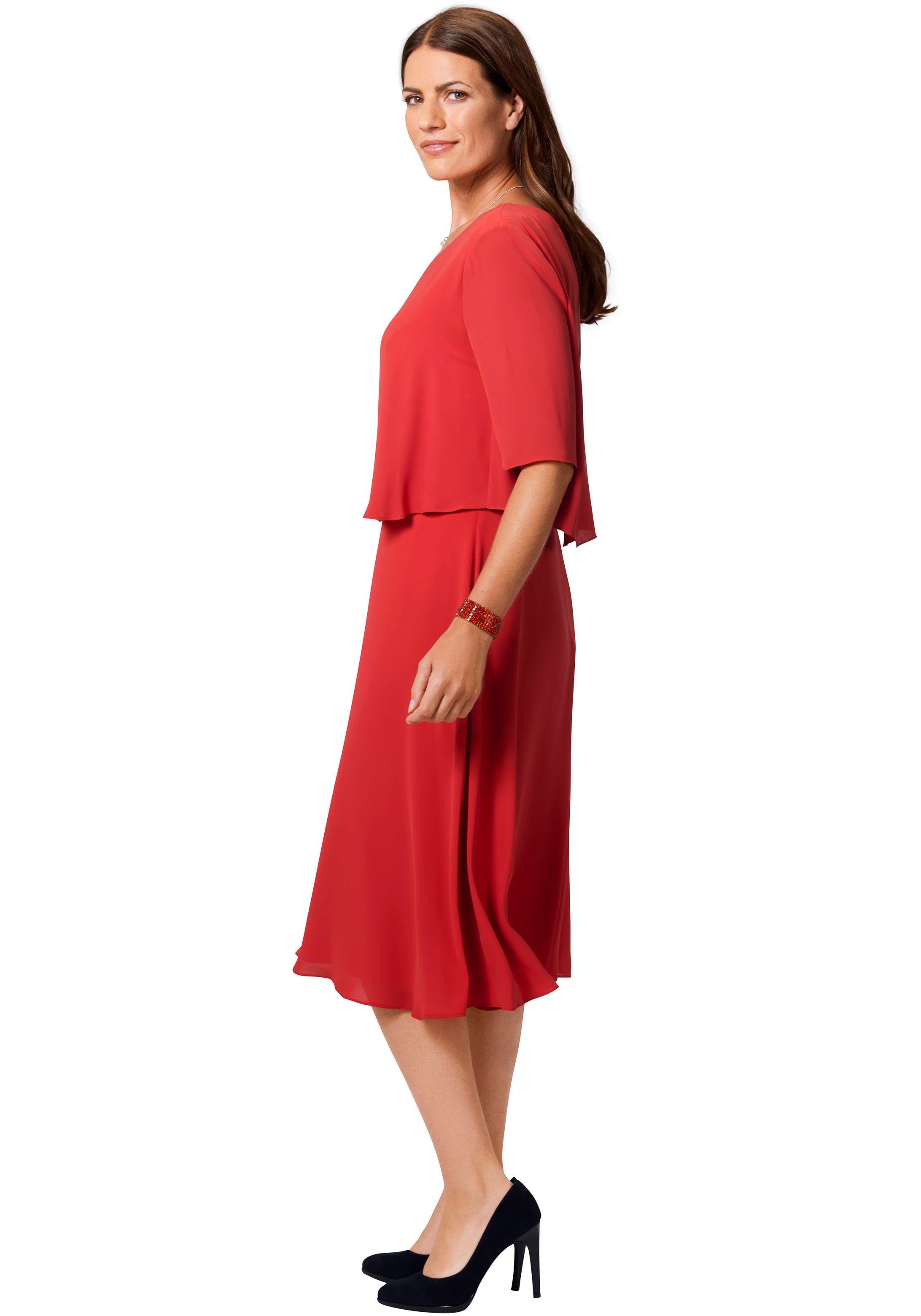 select! By Hermann Lange Chiffon jurk in laagjes-look