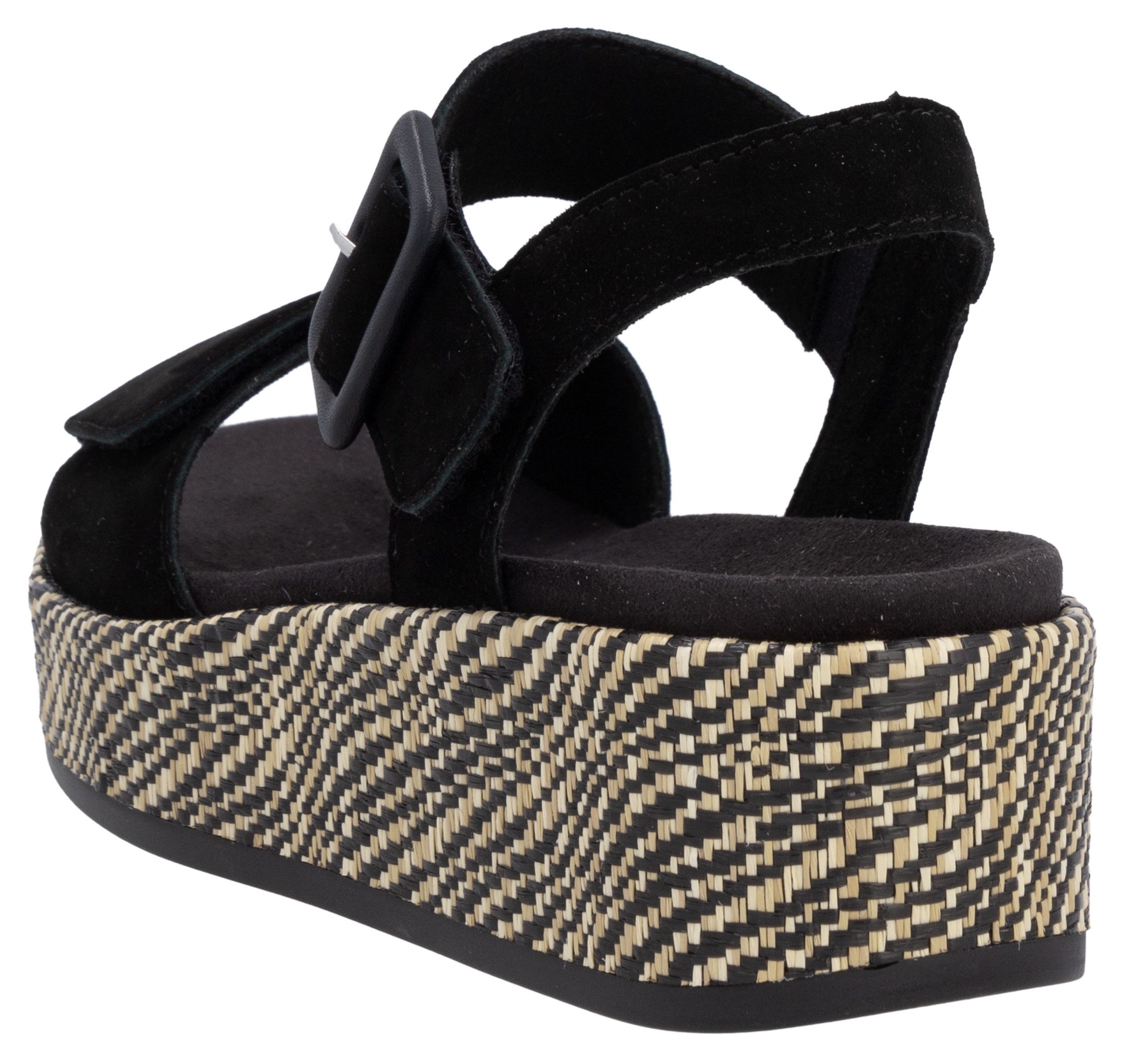 Remonte Sandaaltjes Elisabeth Hurley-Collection Sleehak, zomerschoen, sandaal met bandjes en bekleed plateau