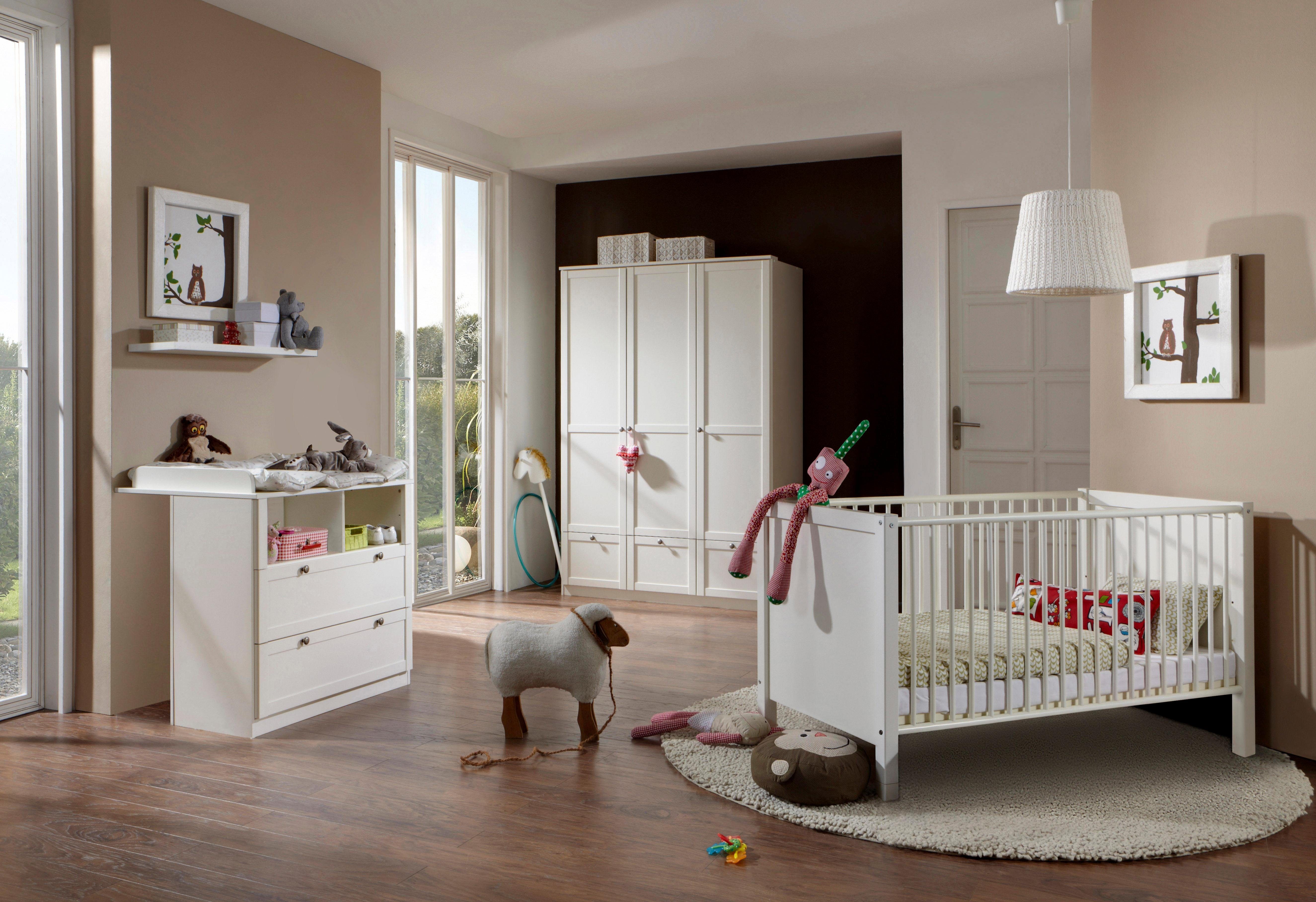 Complete babykamerset Helsingborg Bed + commode + 3-deurs kast (set, 3 stuks)