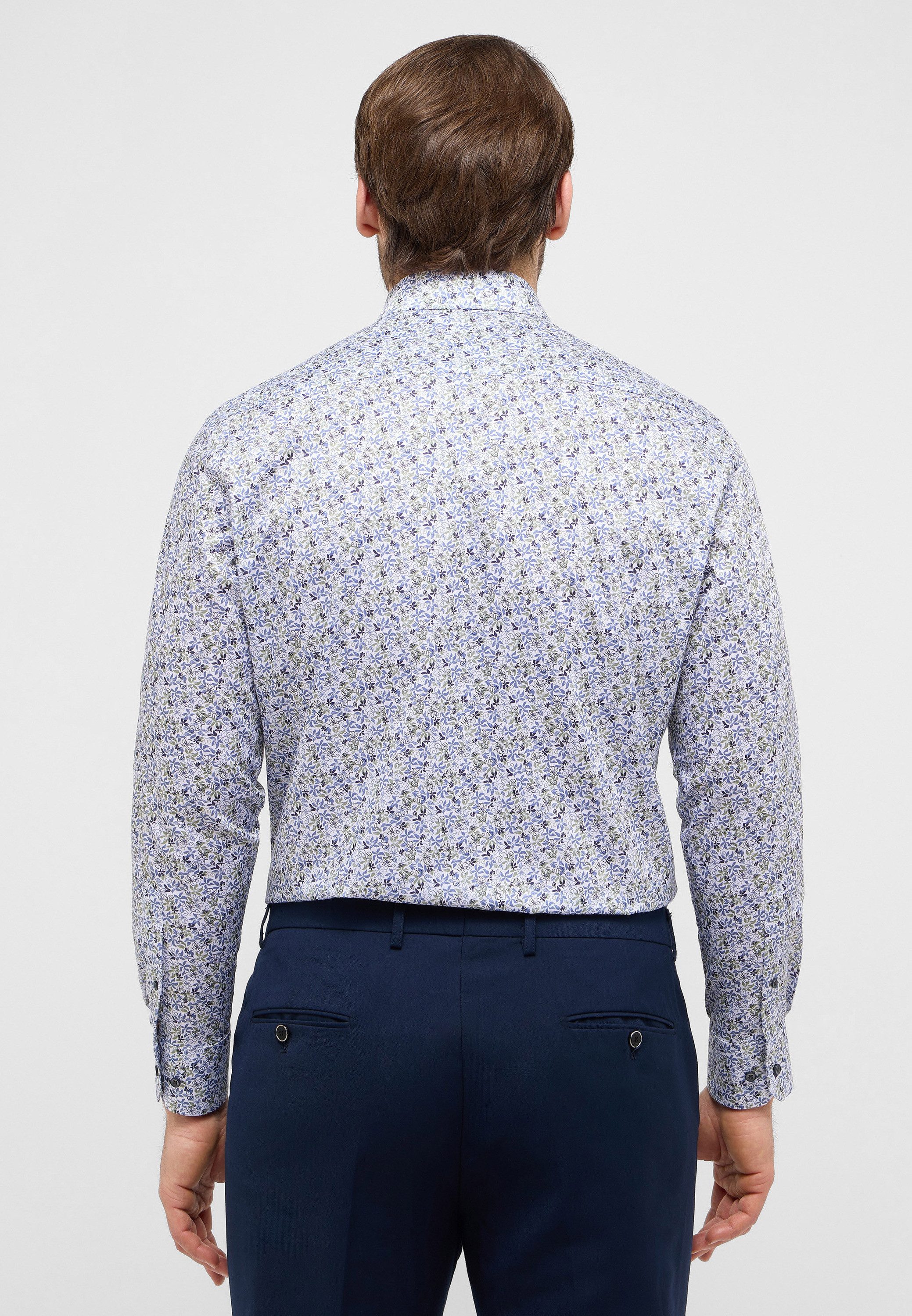Eterna Overhemd met lange mouwen Comfort fit NON IRON (strijkvrij)
