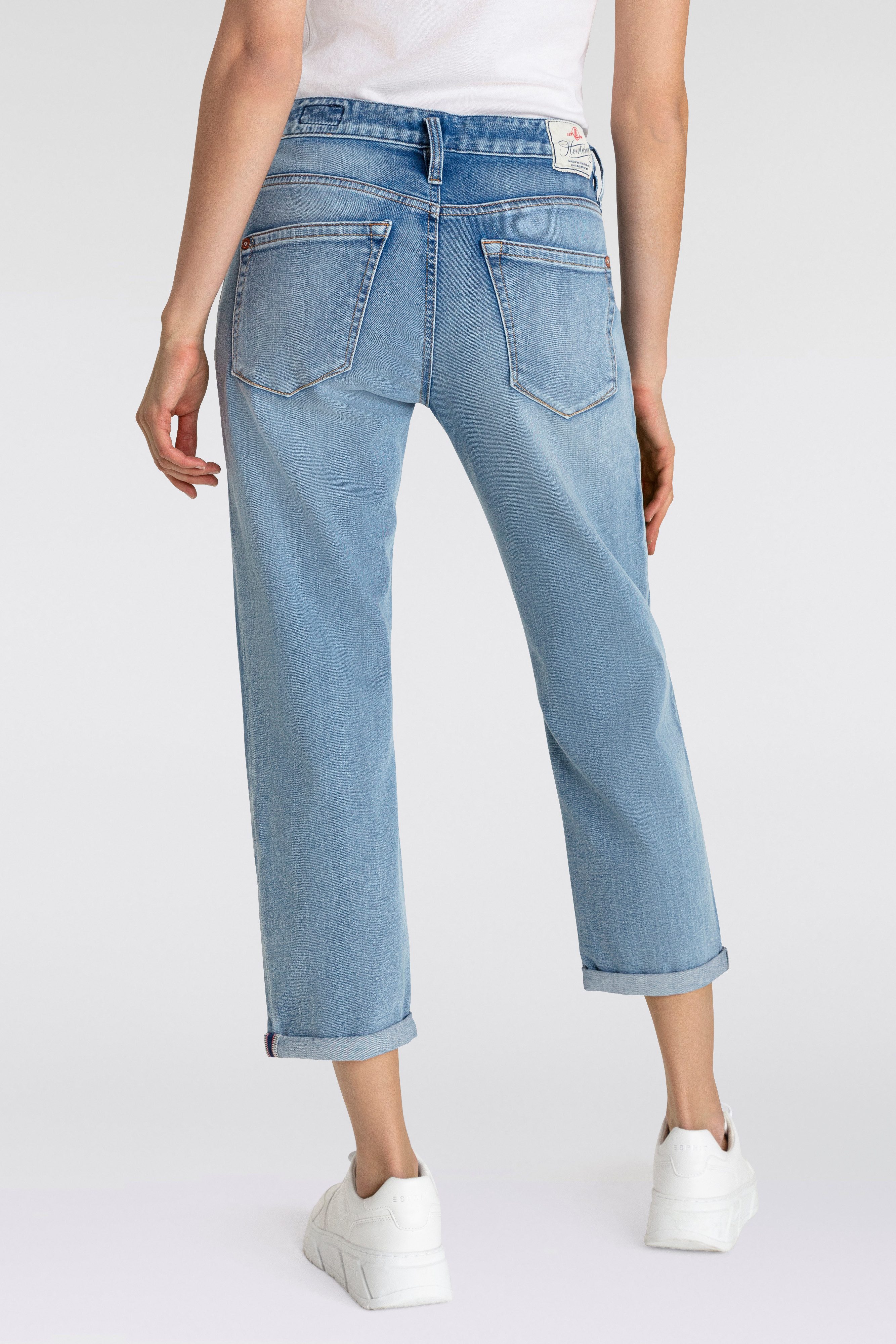 Herrlicher 7/8 jeans Shyra Tap Recycled Denim met figuurnaden aan de voorkant