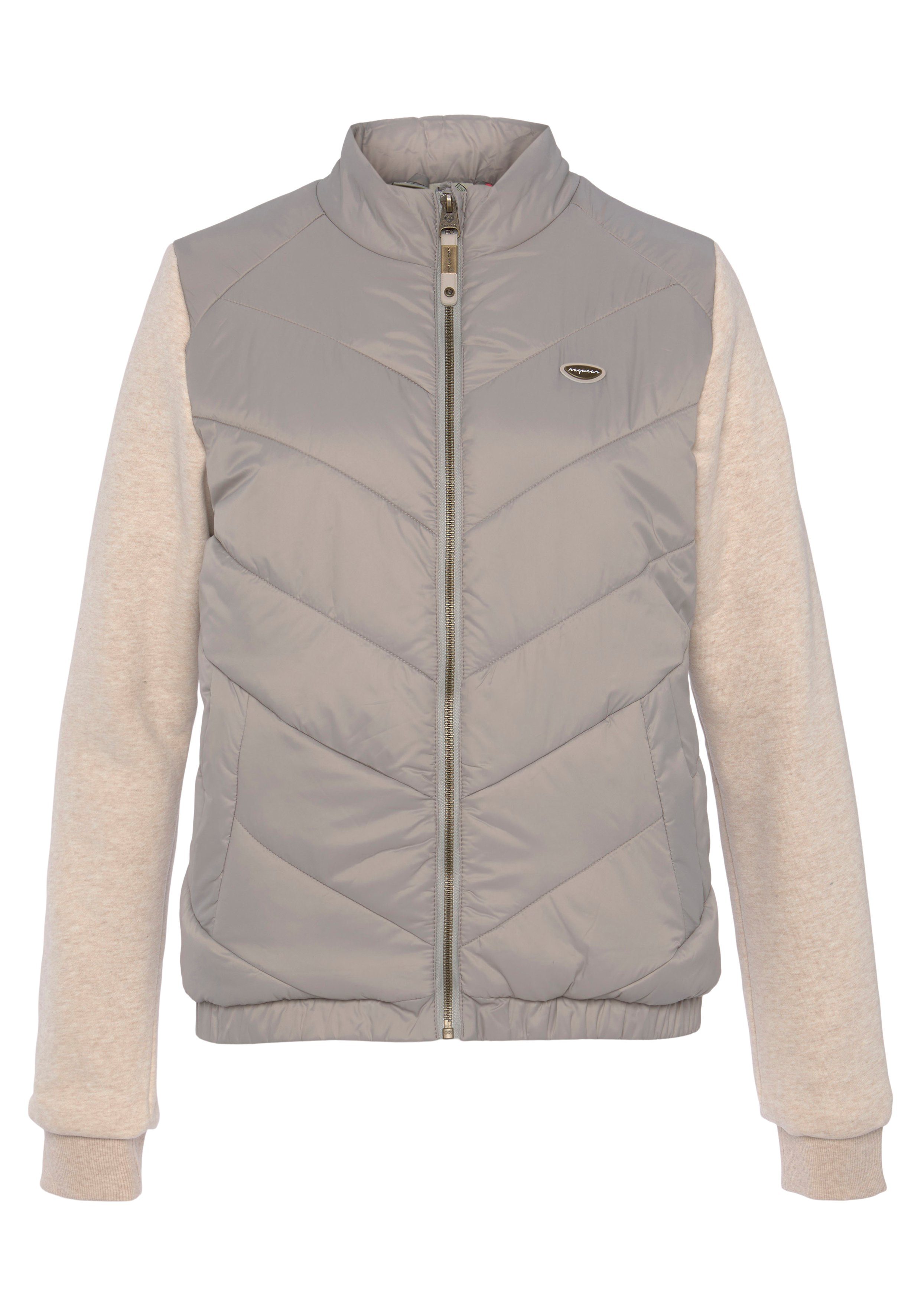 Ragwear Gewatteerde jas ZABAVA verwarmende quiltkwaliteit en sweatstof in mix