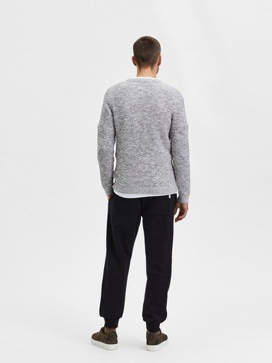 SELECTED HOMME Trui met ronde hals SLHVINCE LS KNIT BUBBLE CREW NECK NOOS