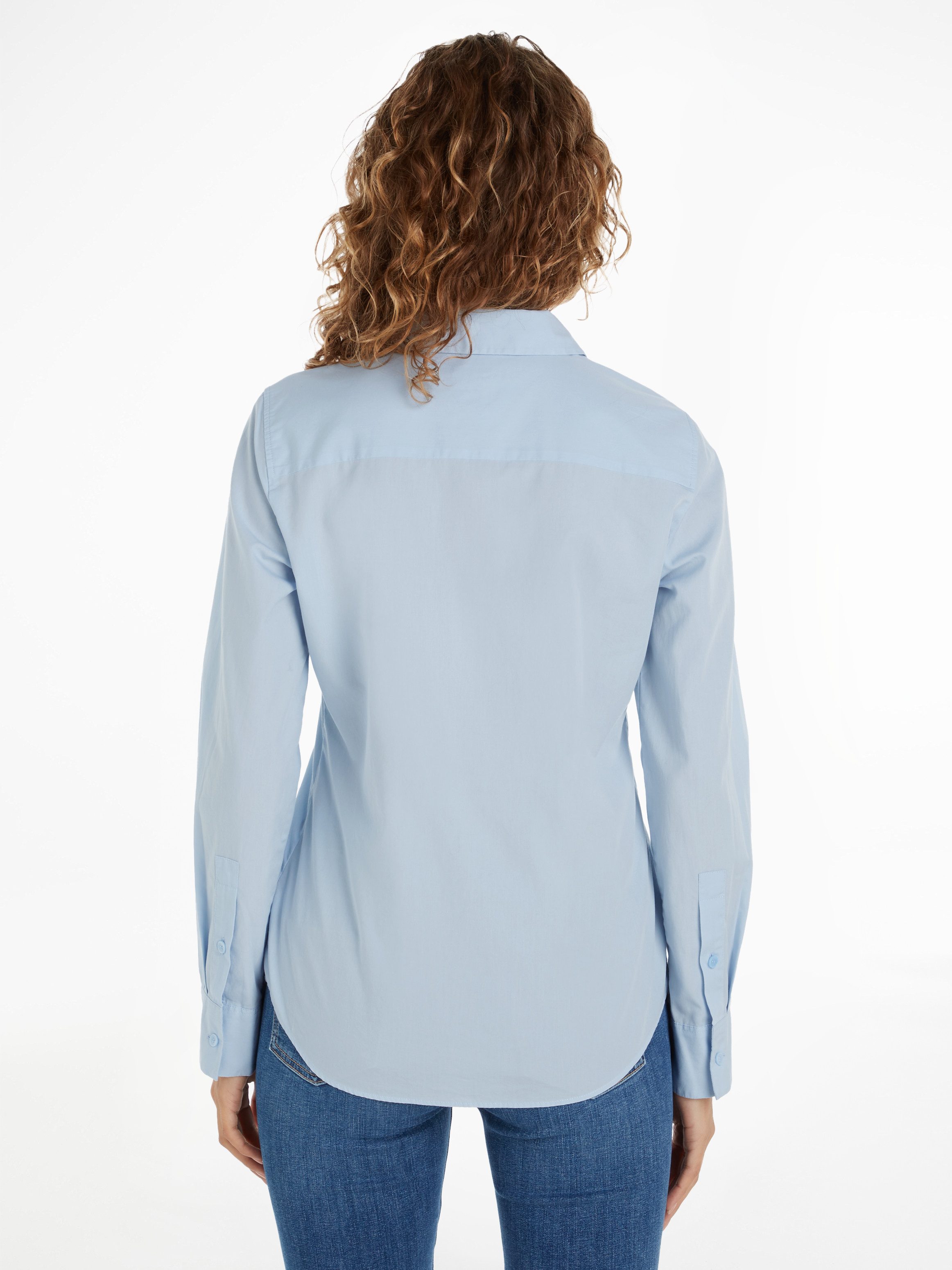 Tommy Hilfiger Overhemdblouse ESS POPLIN REGULAR SHIRT met popeline geborduurd logo