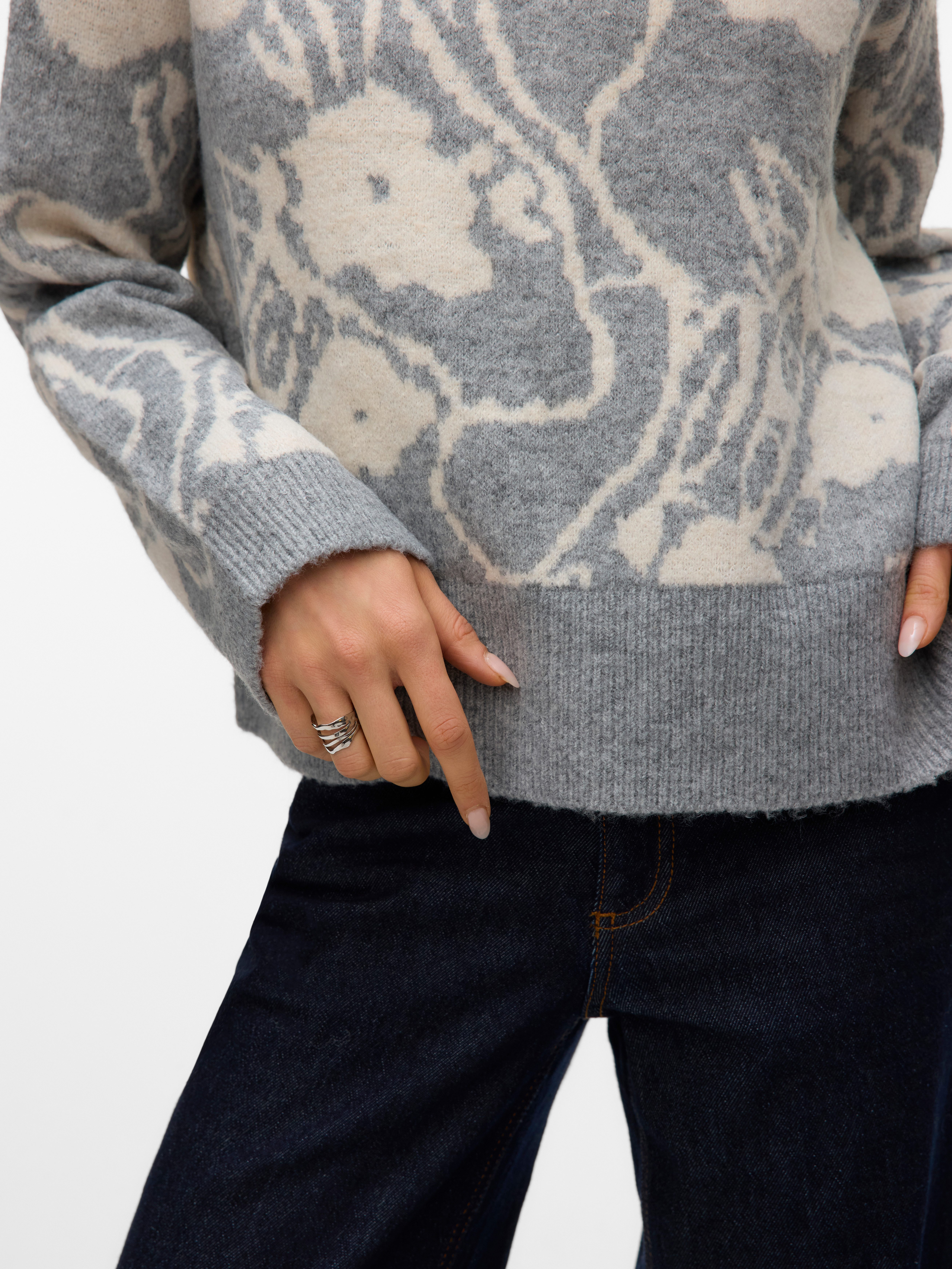 Vero Moda Gebreide trui VMKAILA LS O-NECK PULLOVER BOO