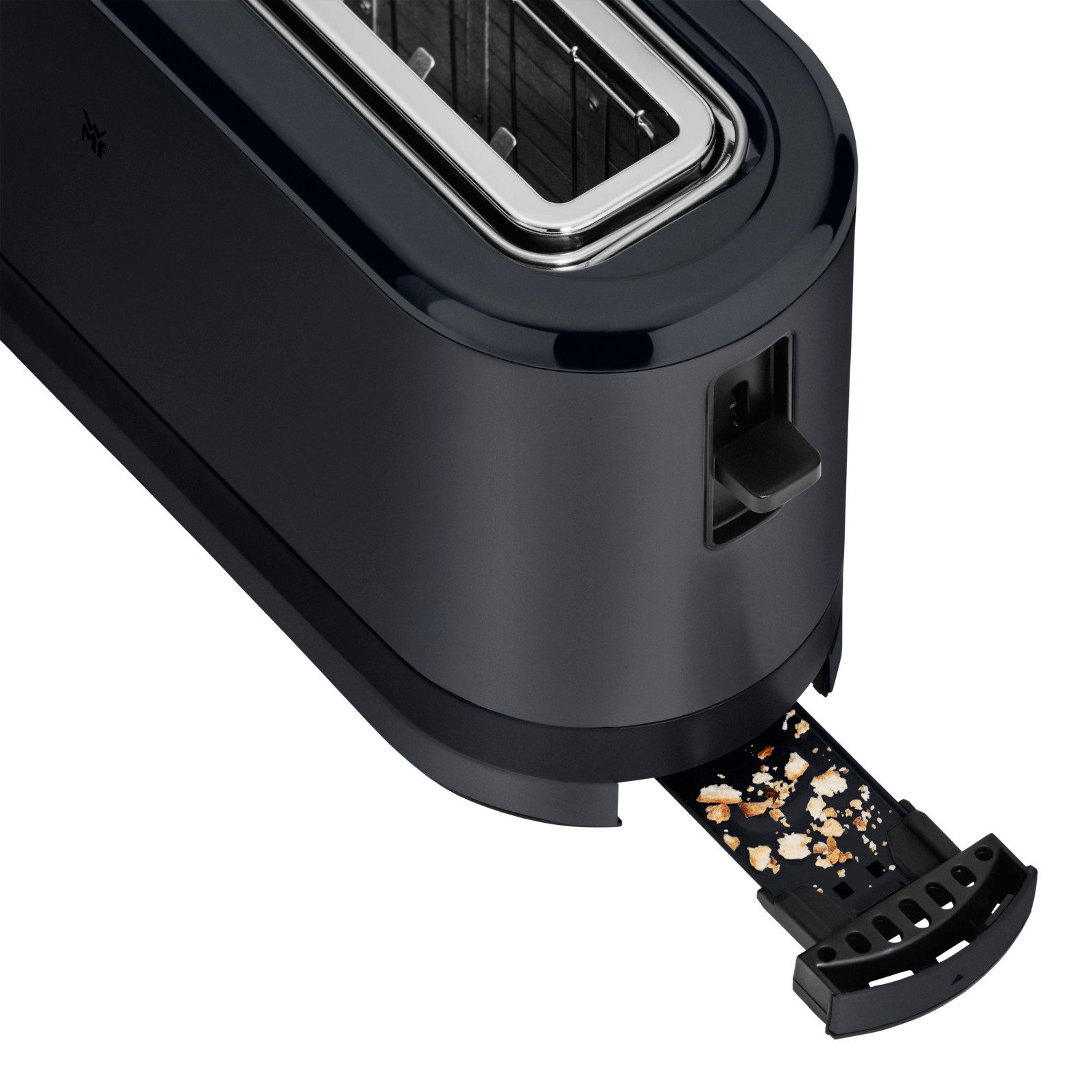 WMF Toaster KEUKENminis Deep Black, Langsleufbroodrooster, met broodjesopzetstuk