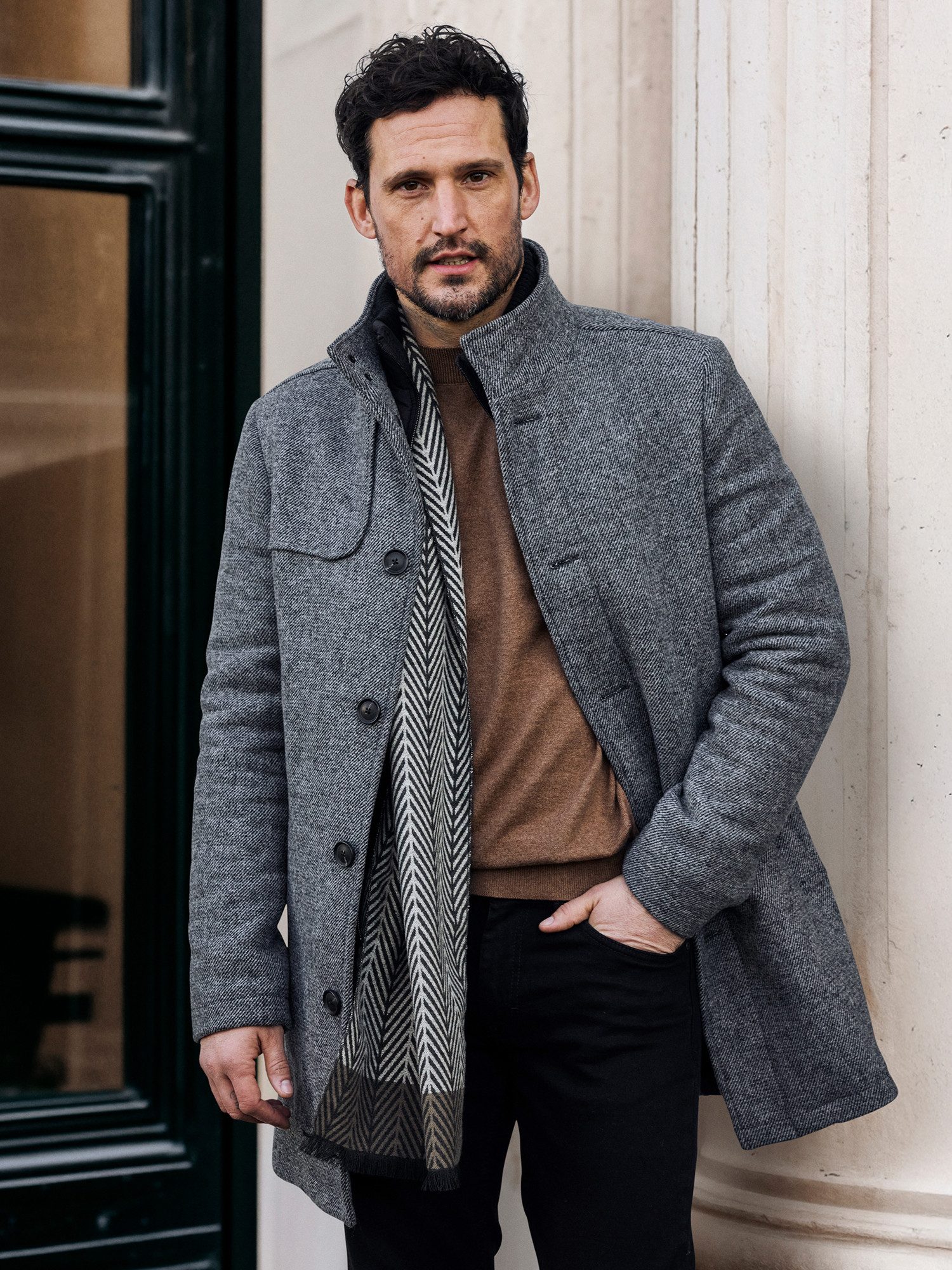 Lerros Wollen jas LERROS Heren-Wollen jas met uitneembaar gilet