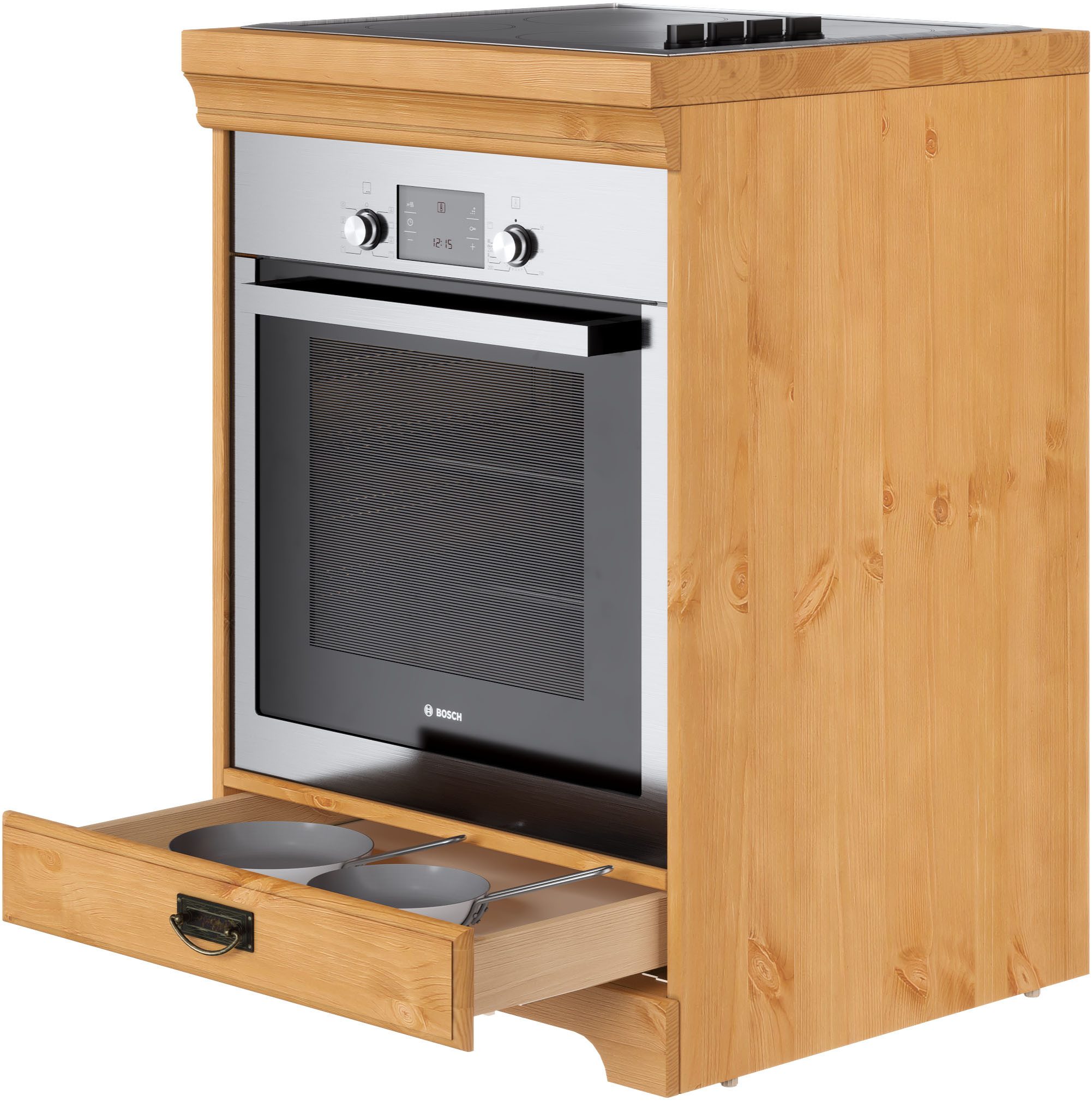 Home affaire Ombouwkast voor oven Rügen Breedte 60 cm, massief grenen, nismaat fornuis B/D/H 56,7/54,2/60,5 cm