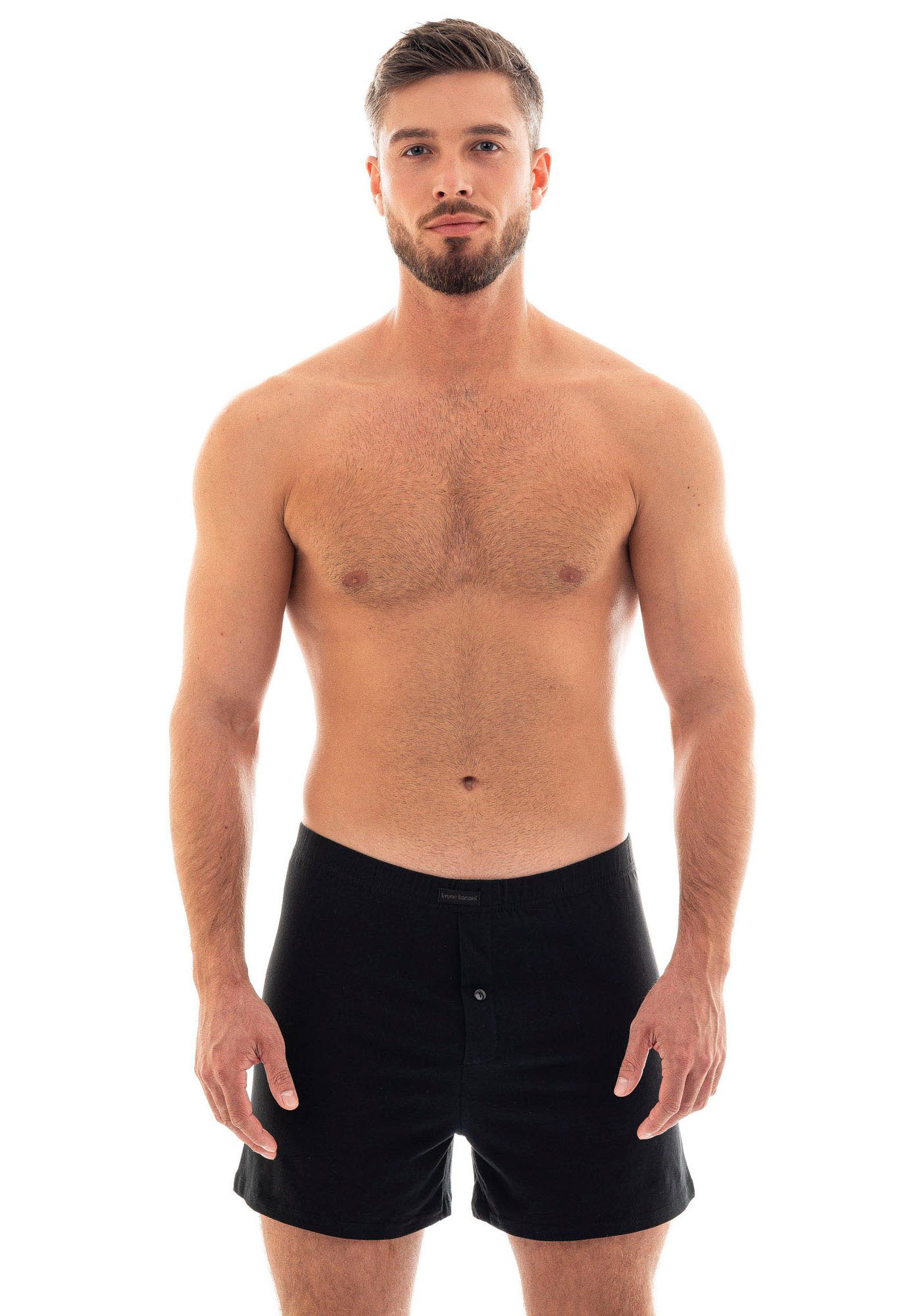Bruno Banani Wijde boxershort Loose fit met knoopsluiting (2 stuks Set van 2)