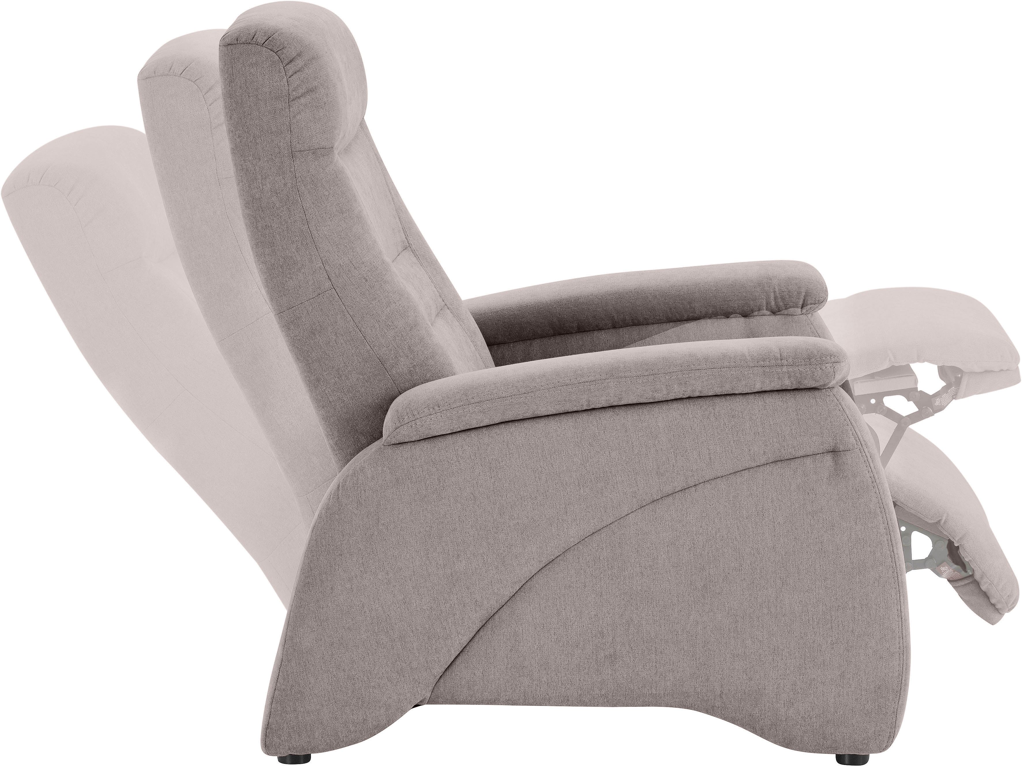 exxpo - sofa fashion Relaxfauteuil Ascoli, relaxstoel, loungestoel, hoge rugleuning