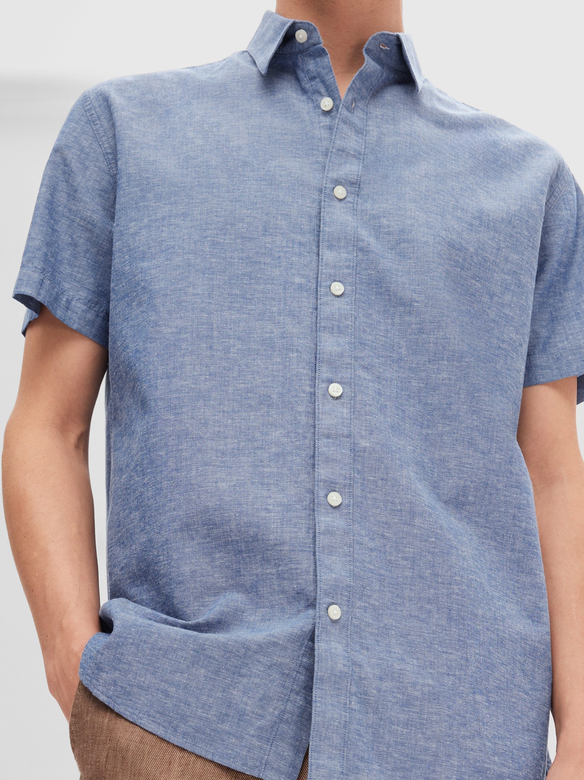 SELECTED HOMME Overhemd met korte mouwen SLHREG-SUN SHIRT SS NOOS