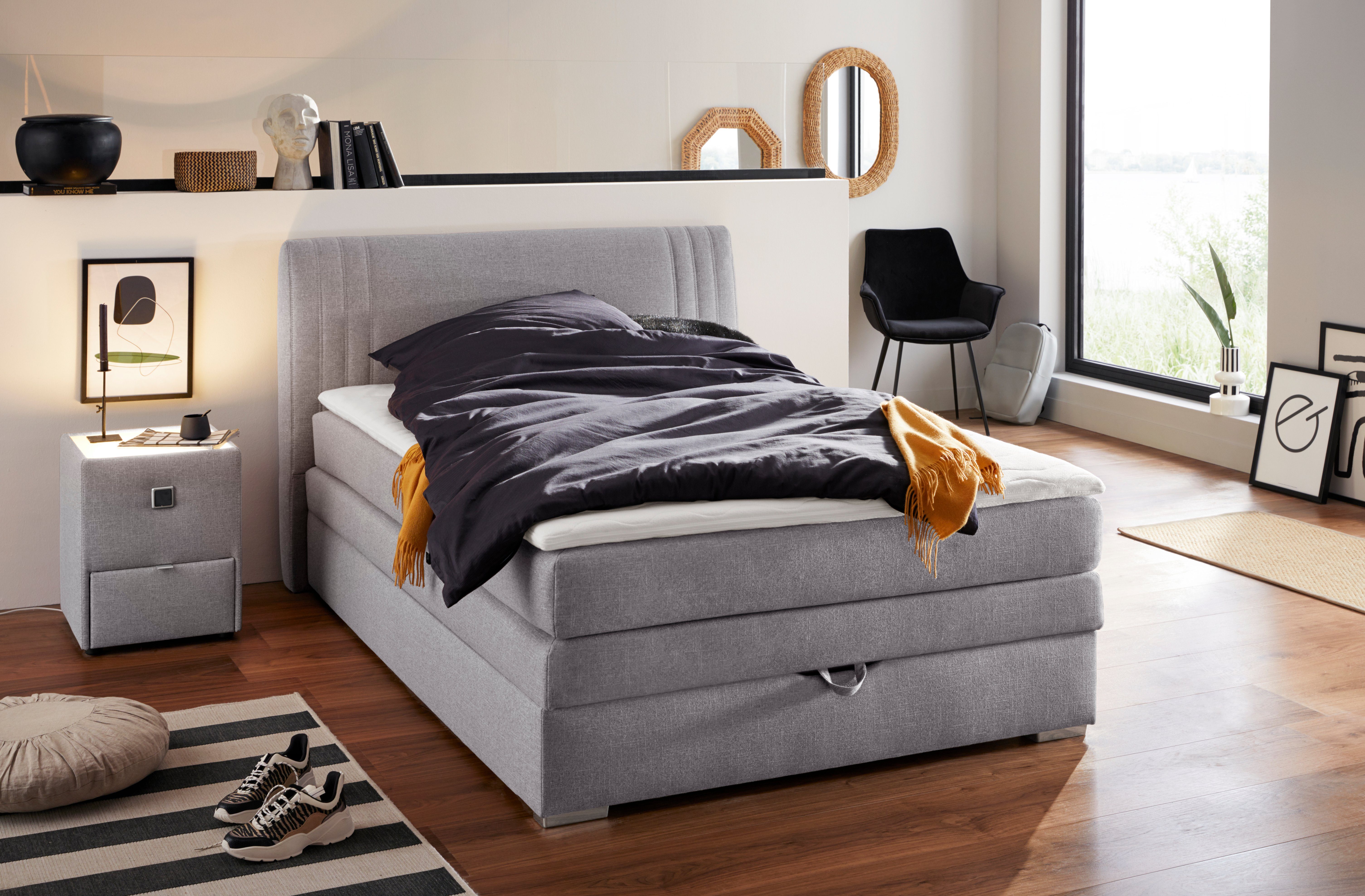 Jockenhöfer Gruppe Boxspring Amira, OTTOs Choice! Topseller, met bedkist en topper boxsprings grijs