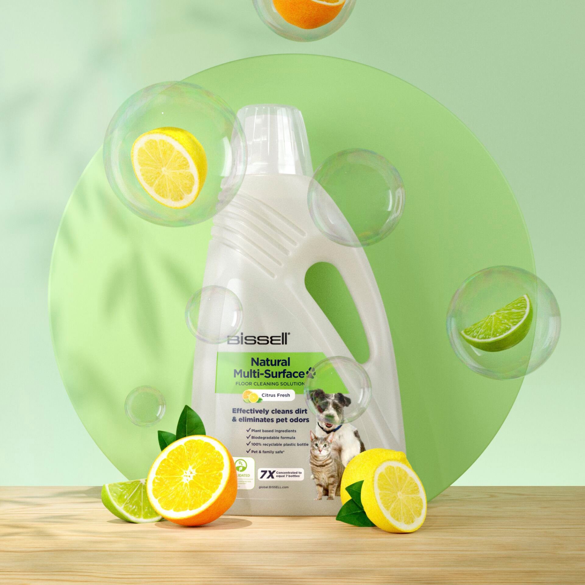Bissell Schoonmaakvloeistof Natural Multi Surface 2L PET