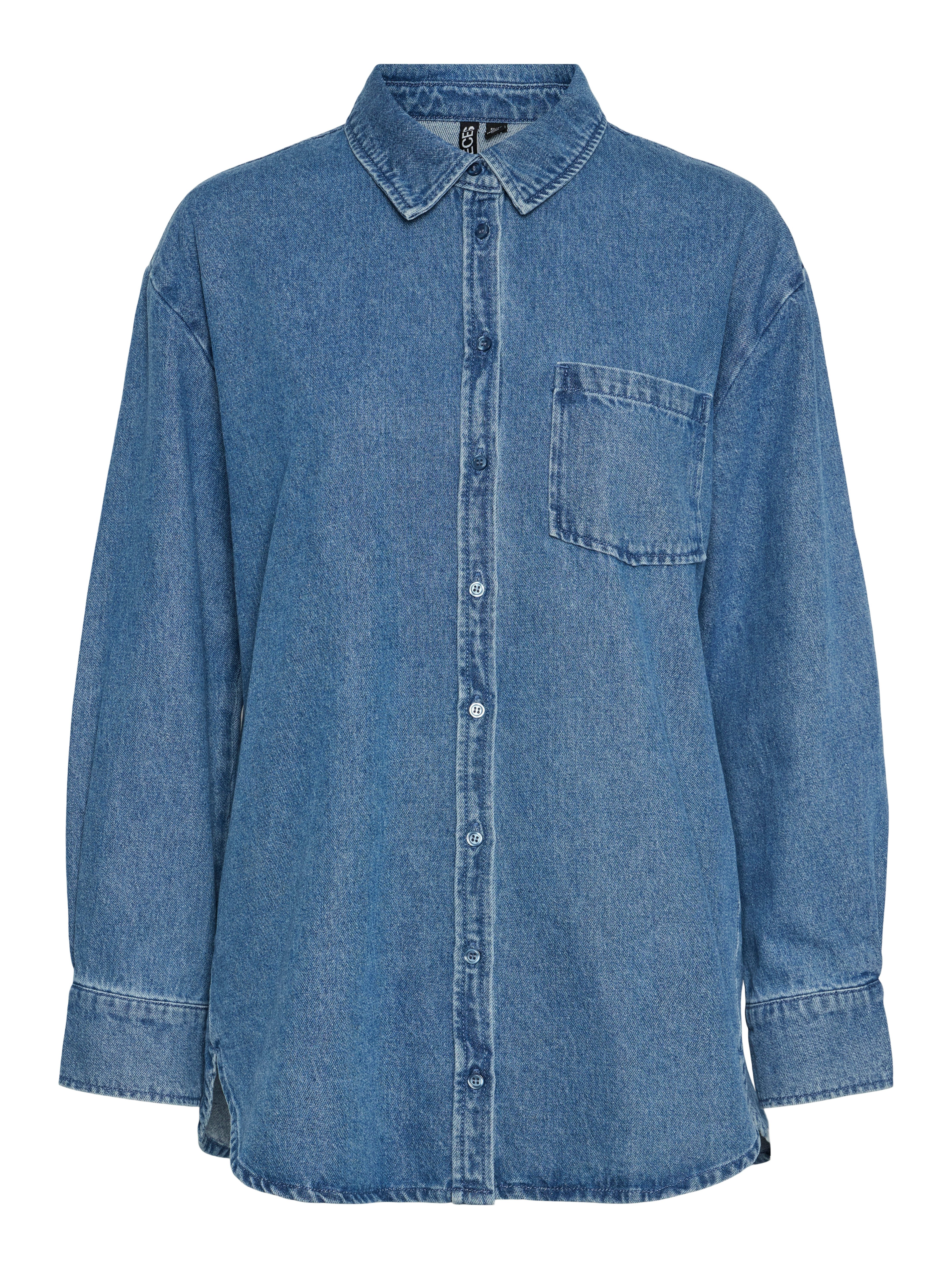 pieces Jeans blouse PCMAISIE LS DENIM SHIRT NOOS BC
