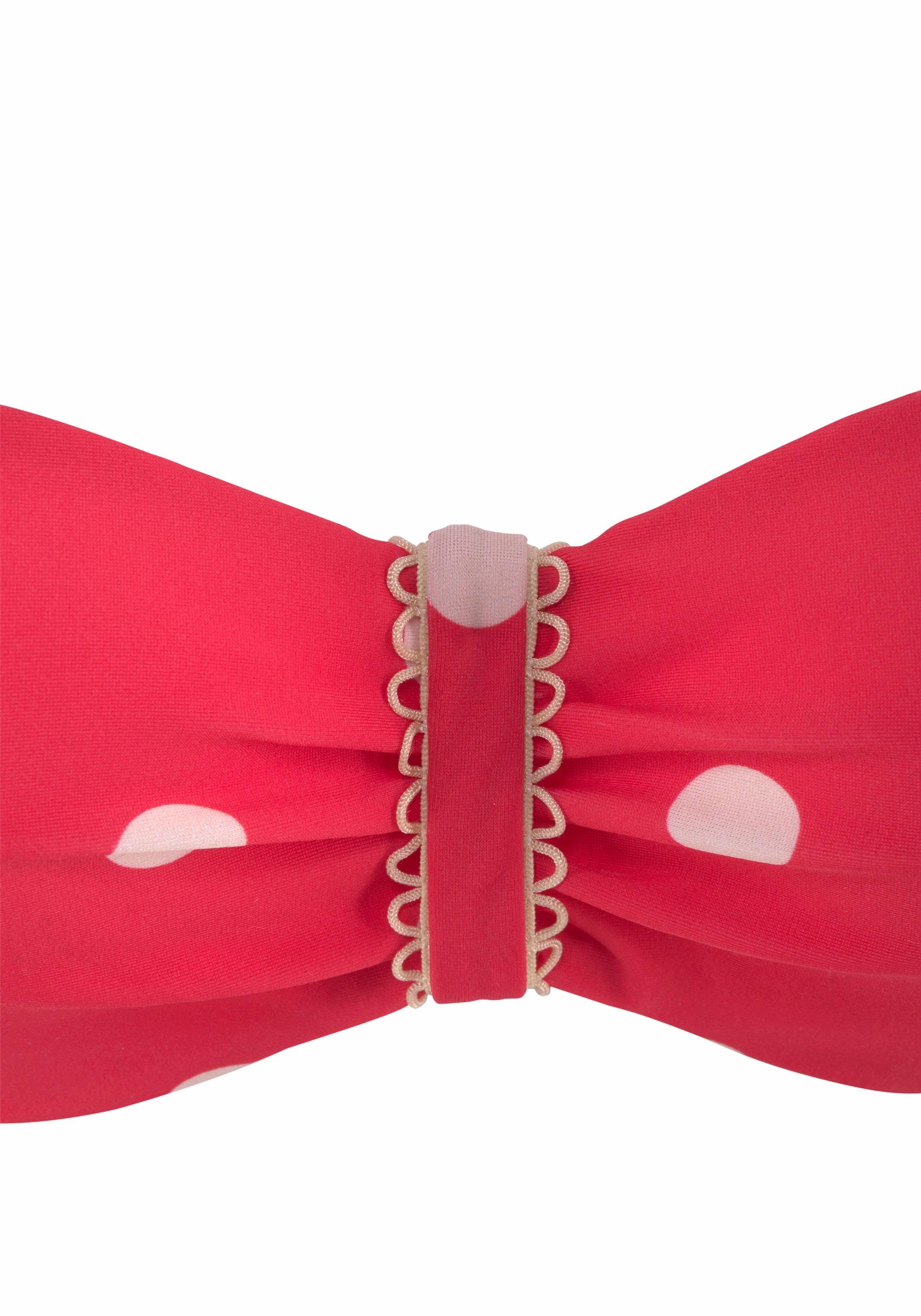 s.Oliver RED LABEL Beachwear Beugelbikini in bandeaumodel met trendy gehaakt randje