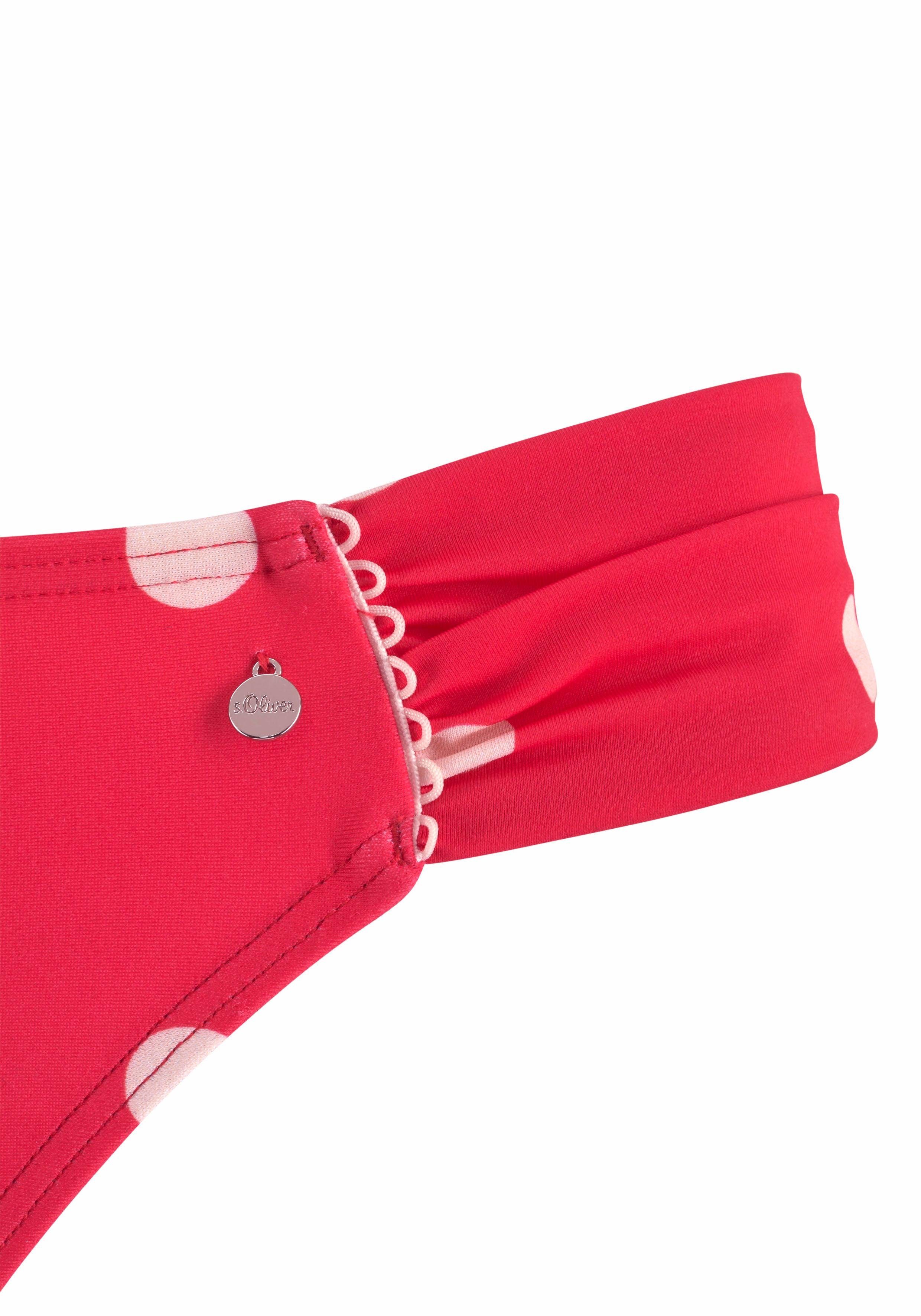 s.Oliver RED LABEL Beachwear Beugelbikini in bandeaumodel met trendy gehaakt randje