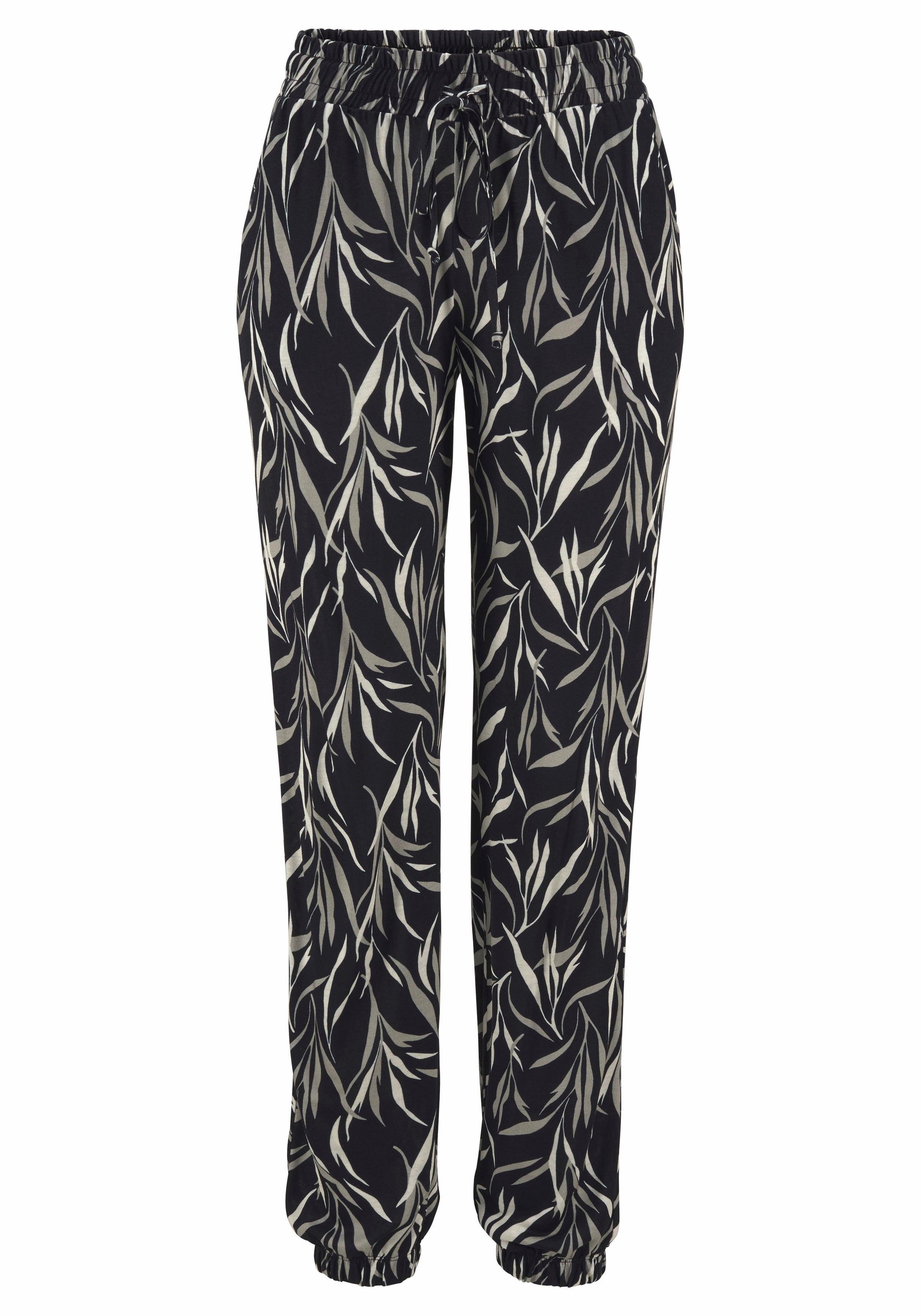Buffalo Strandbroek van viscose met zakken, elastische tailleband, jersey broek