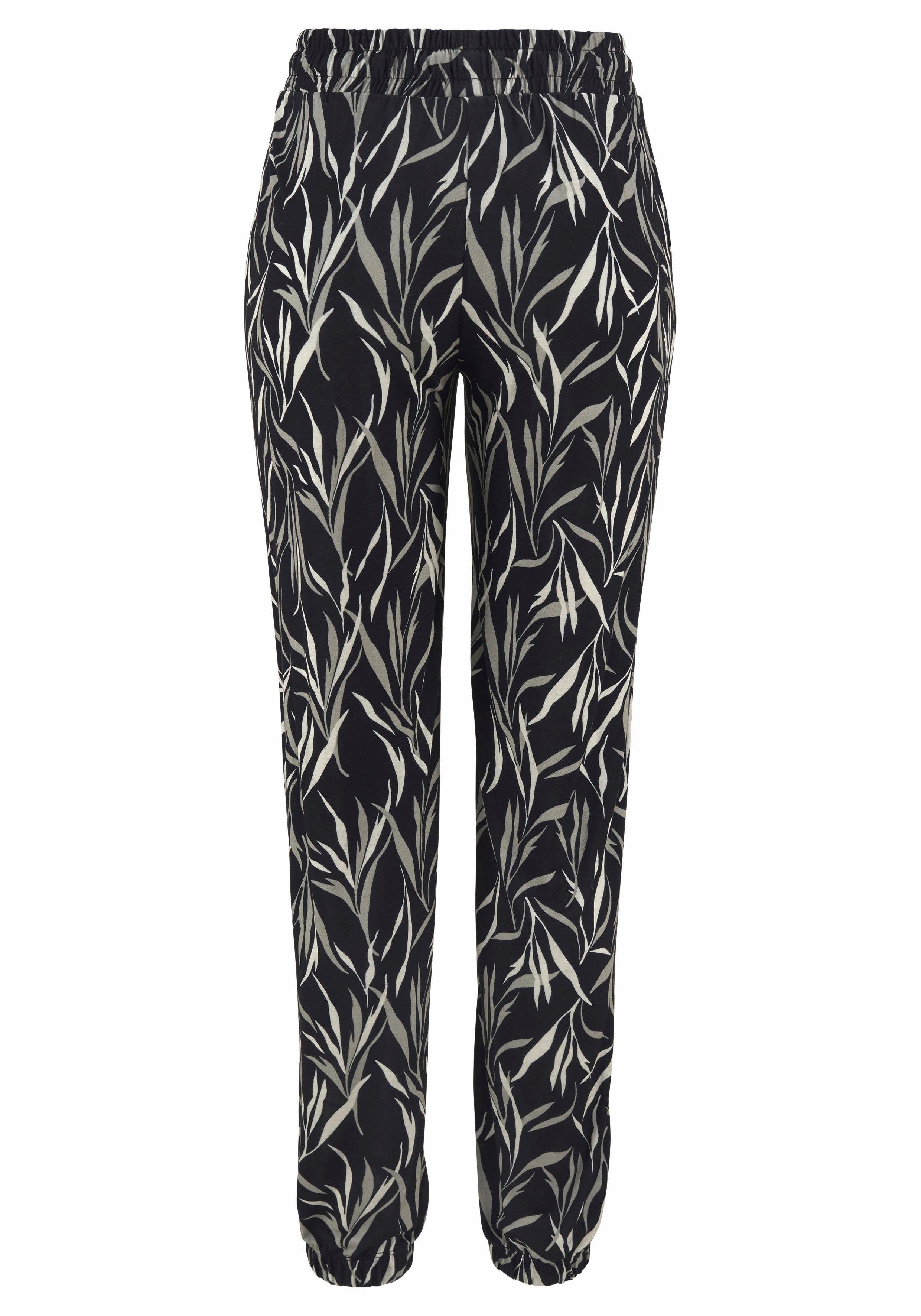 Buffalo Strandbroek van viscose met zakken, elastische tailleband, jersey broek