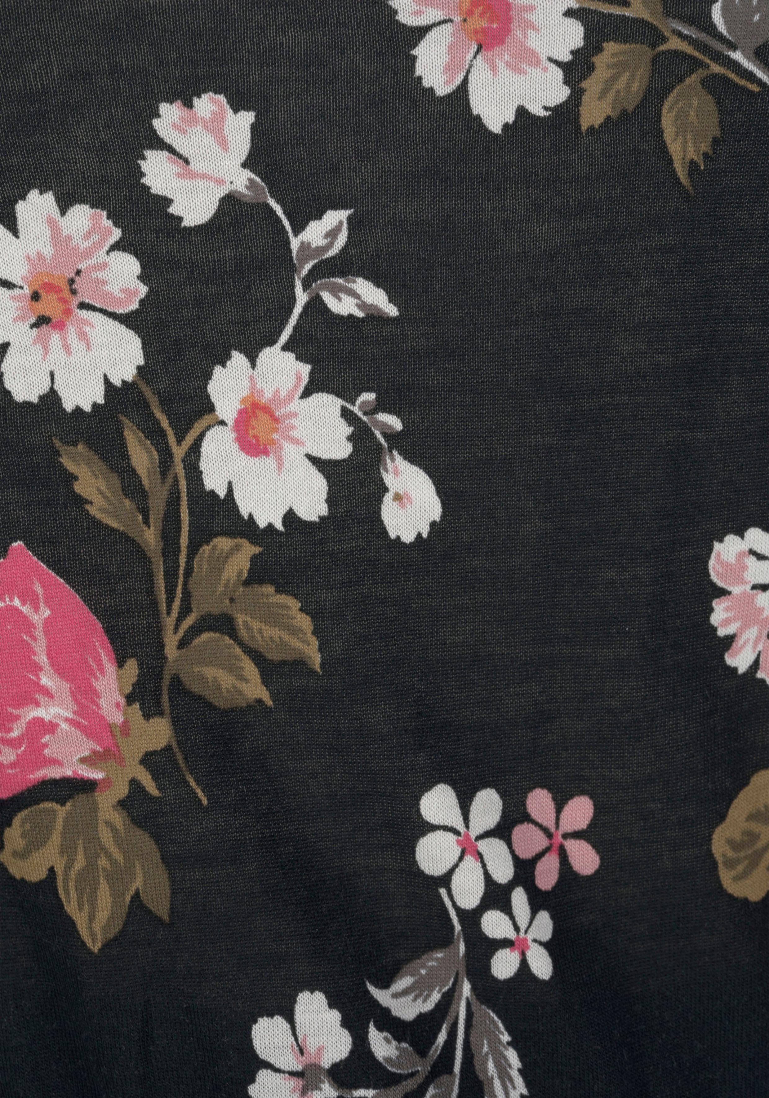 Lascana Maxi-jurk met beenuitsnede aan de voorkant, zomerjurk met bloemenprint, strandjurk