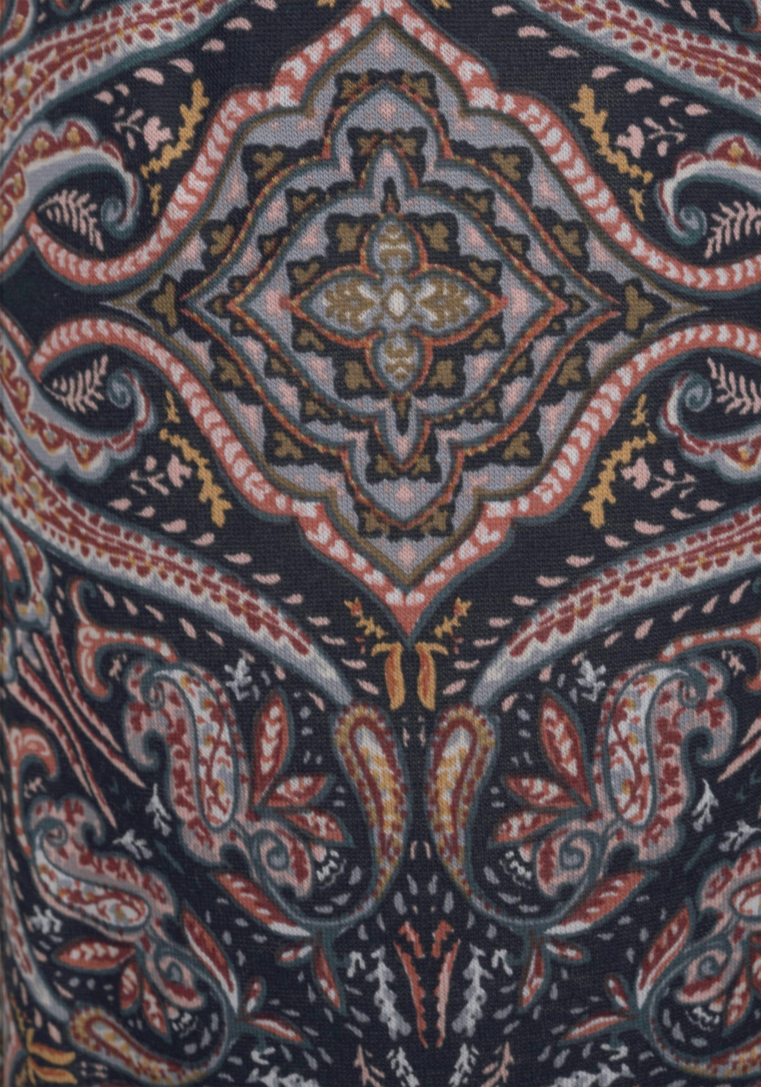 Lascana Jerseybroek met all-over print en zakken, rechte broekspijpen, strandbroek, elastisch