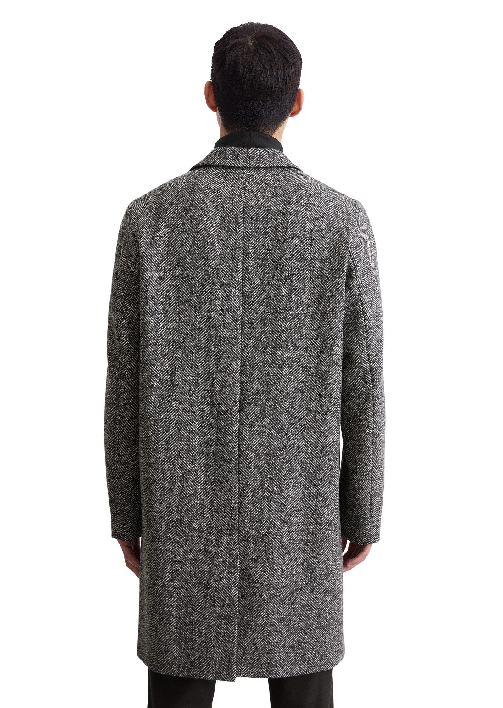 Marc O'Polo Lange jas Herringbone-motief