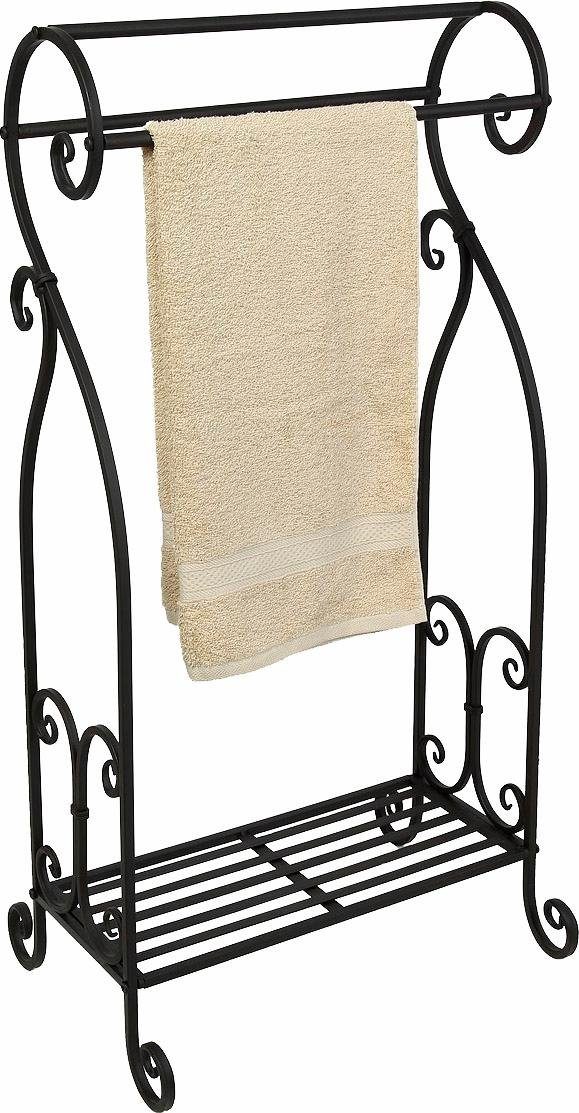 Ambiente Haus Handdoekhouder (gedraaid) 90 cm handdoekhouders zwart