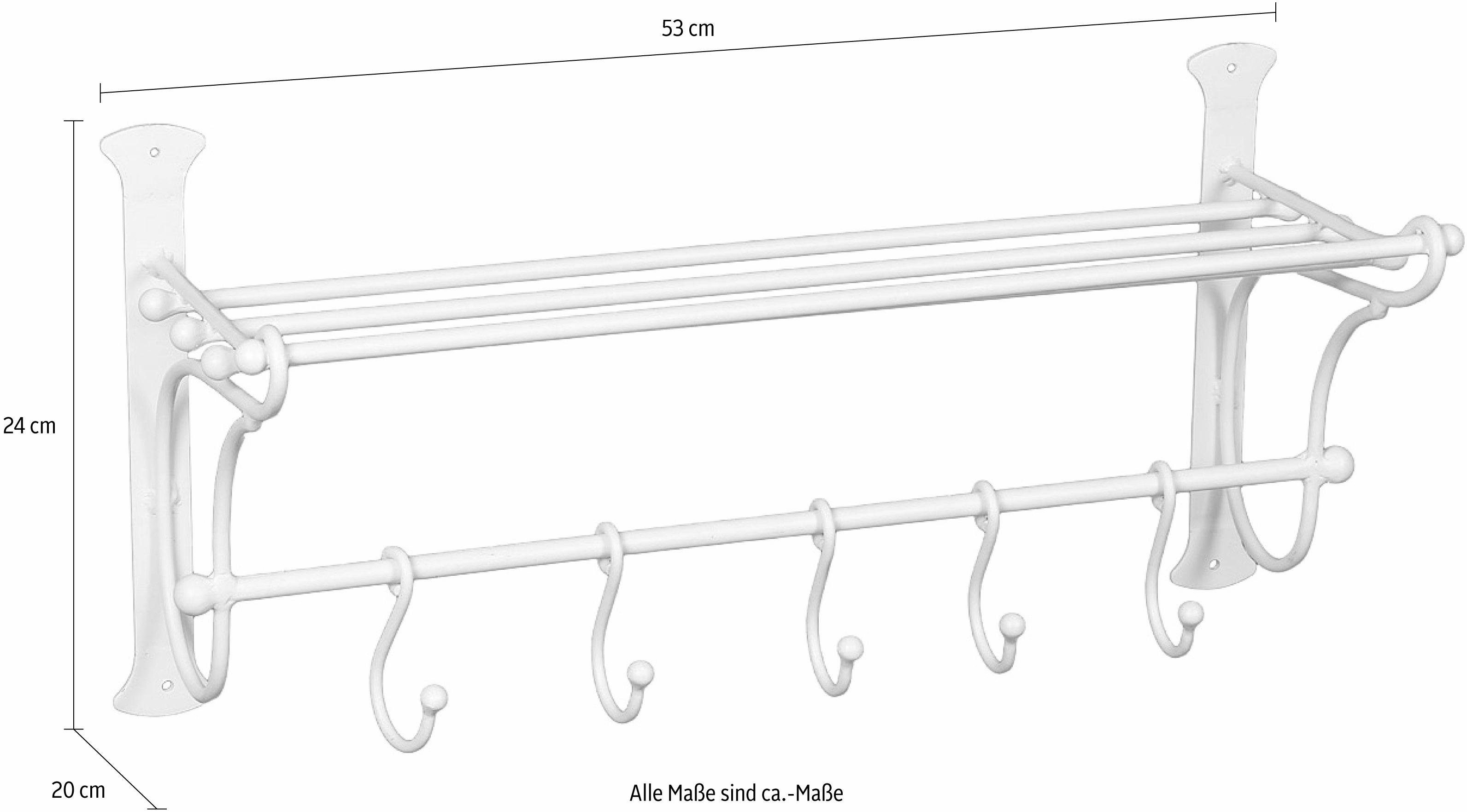 Ambiente Haus Kapstok met legbord met haken, breedte 53 cm