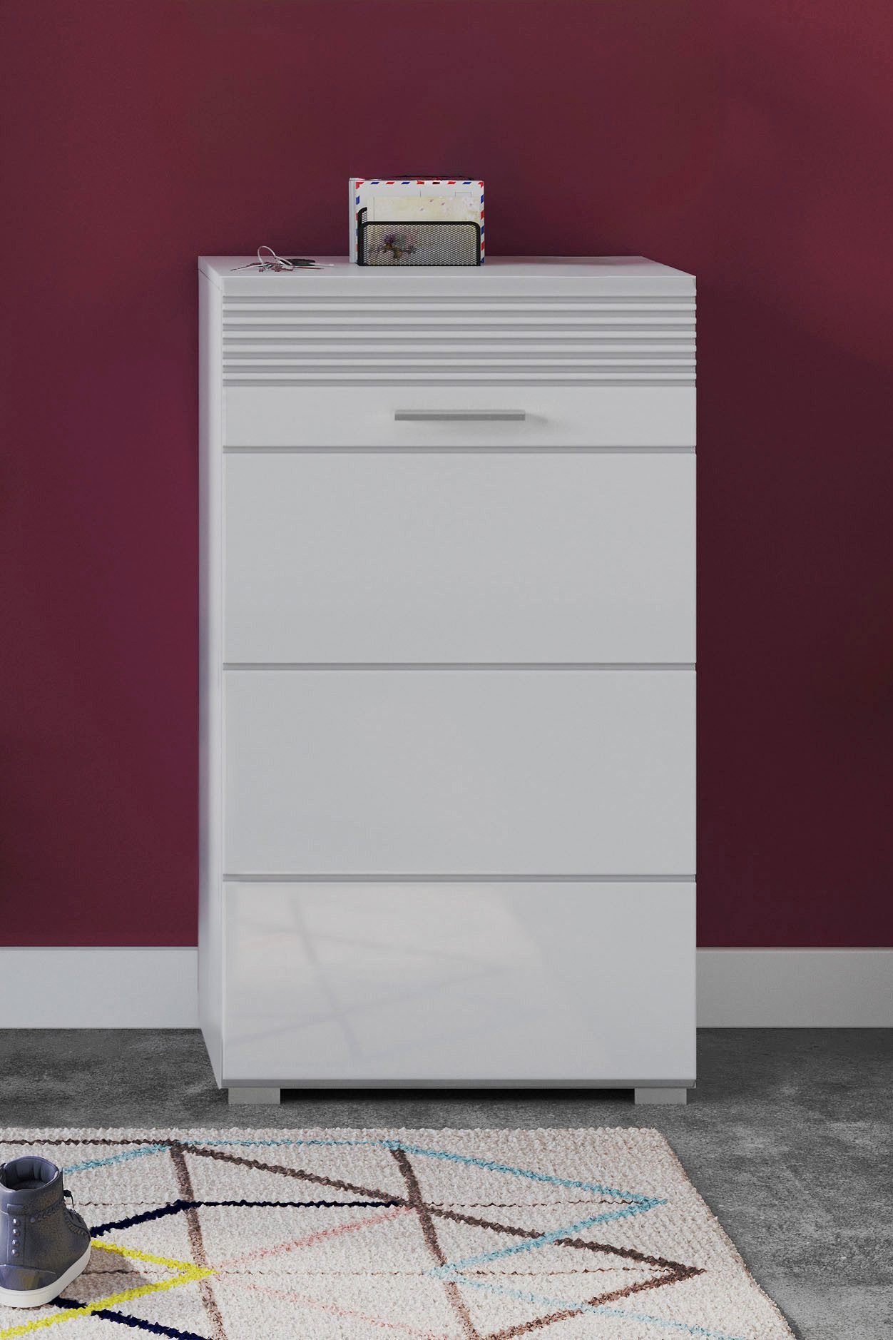 INOSIGN Schoenenkast Malmö, Breedte 60 cm, 1 Deur, 5 Vakken, hoogwaardige MDF Front Groeffrezen, dressoir, kast, commode, halmeubelen, gangmeubelen