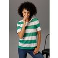 aniston casual t-shirt met streepdessin - nieuwe collectie groen
