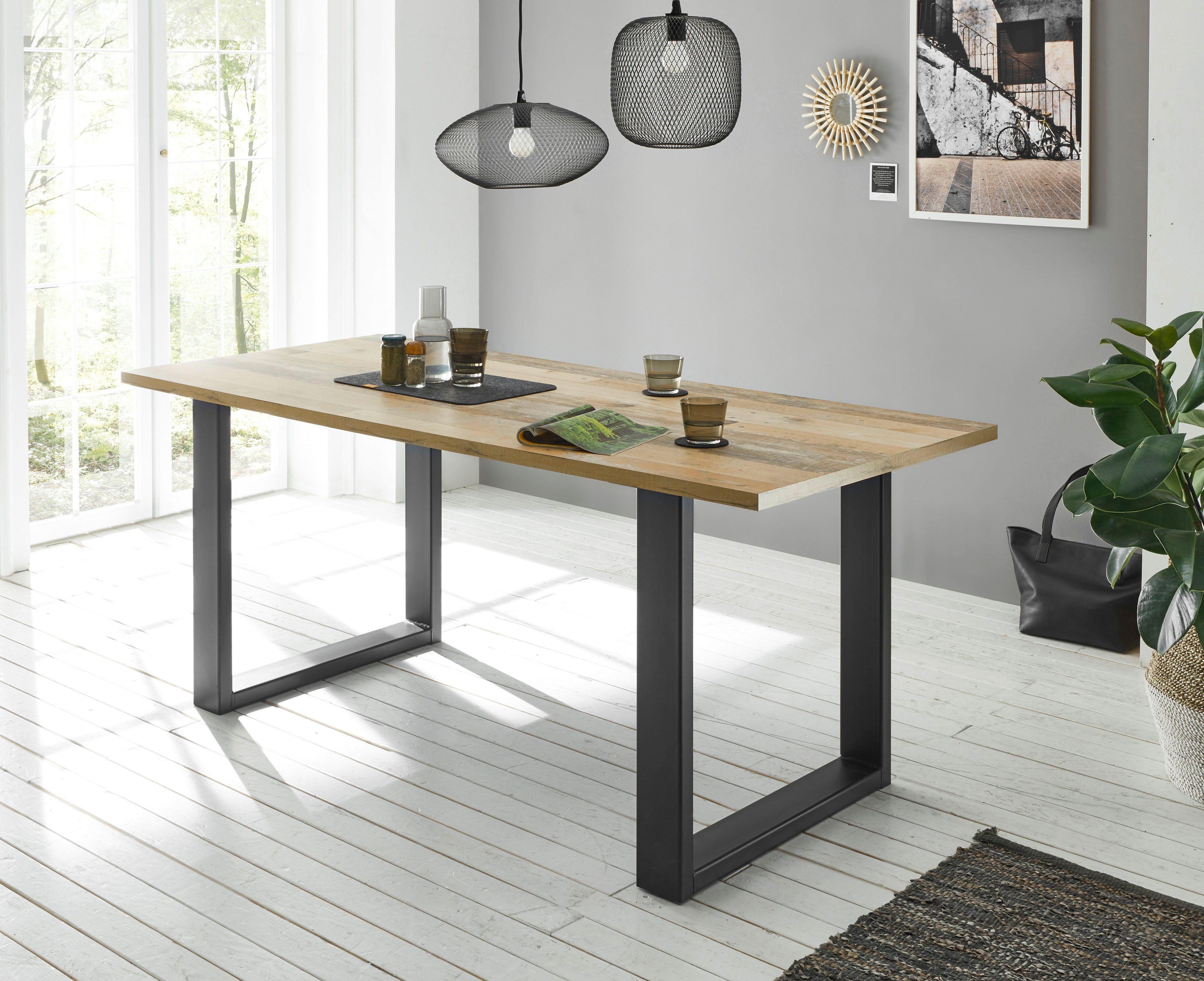 Home affaire Eettafel Sherwood in modern houtdecor, breedte 180 cm