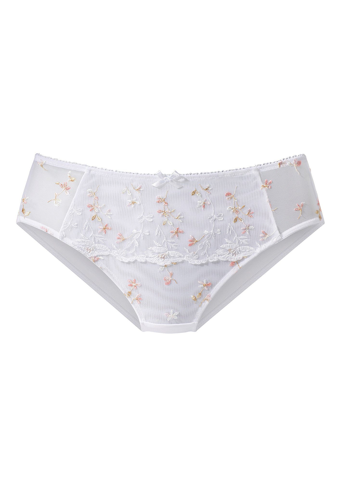Nuance Slip met fijne borduursel-kant in bloemige look