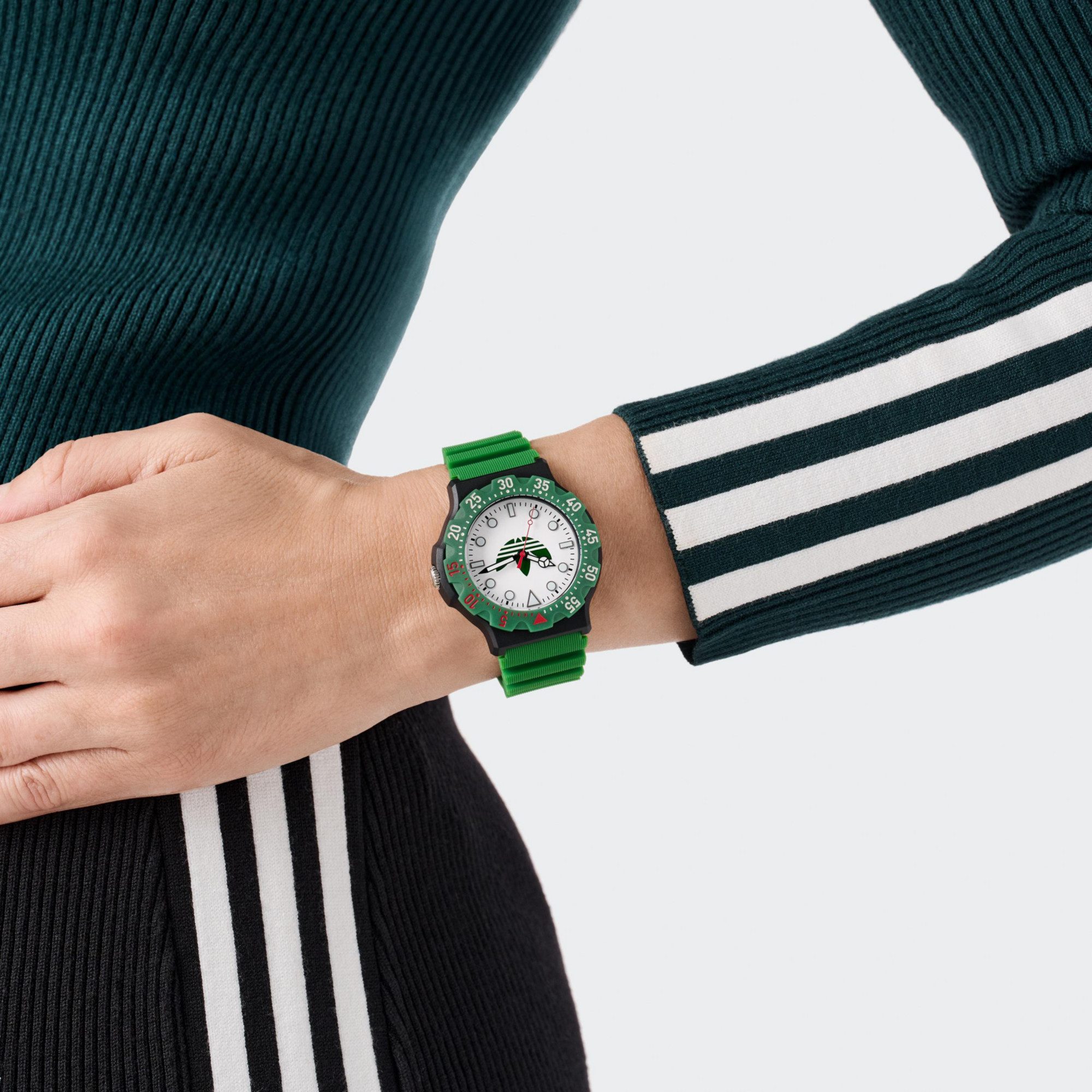 adidas Originals Kwartshorloge DISCOVERER TWO Horloge, herenhorloge, dameshorloge, siliconen armband, lichtgevende wijzers