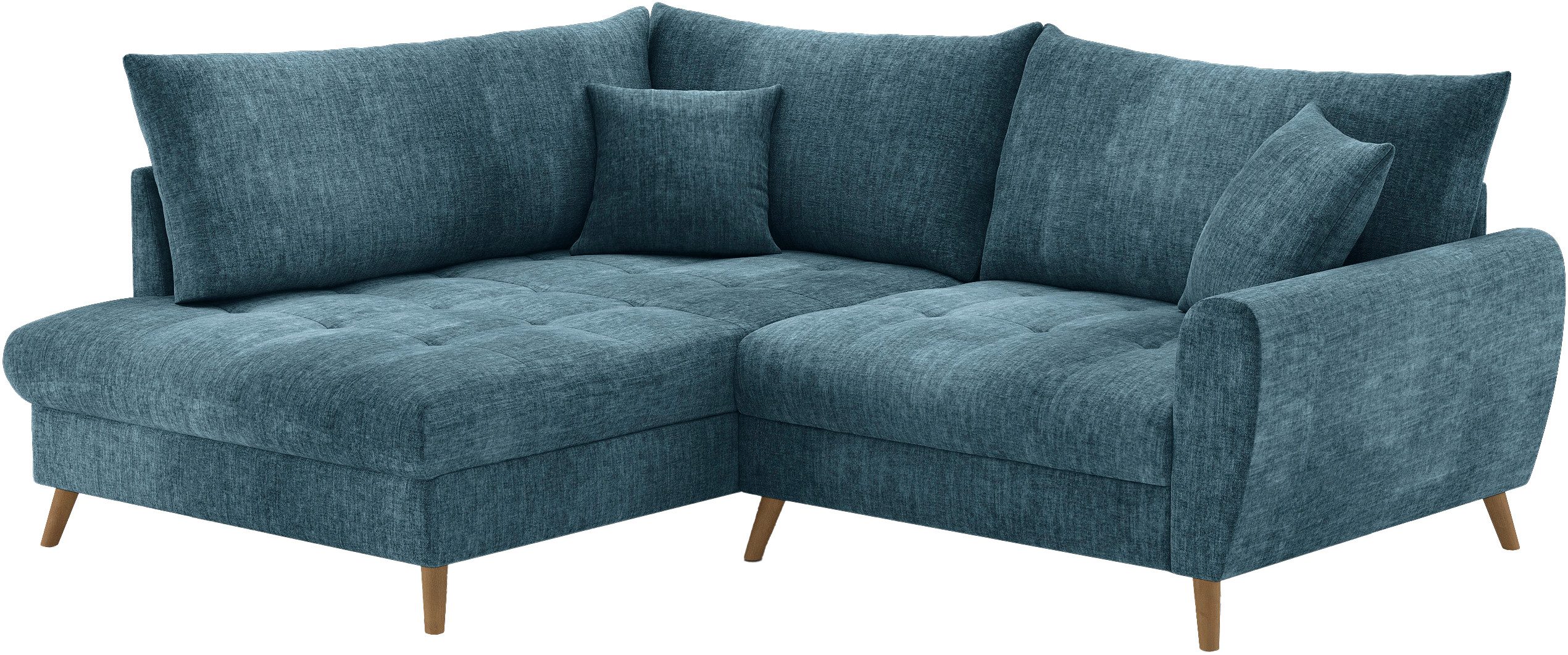 Mr. Couch Hoekbank Blackburn II, L-vorm Met koudschuimvering tot 140 kg belastbaar blauw, hoekbanken, 230 cm