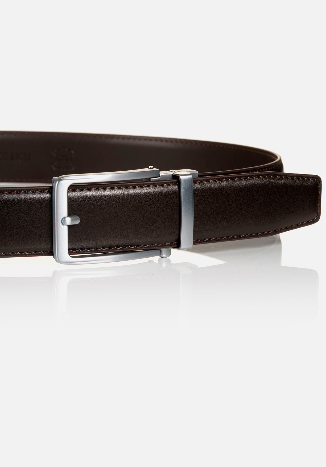 MONTI Leren riem 3,5 cm breed, klassiek-business, automatische sluiting - past altijd