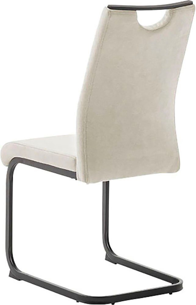 MCA furniture Vrijdragende stoel MCA DERESINA sledestoel met handgreep (4-set), schommelstoelen met handgreep, comfort zithoogte van ca. 48 cm