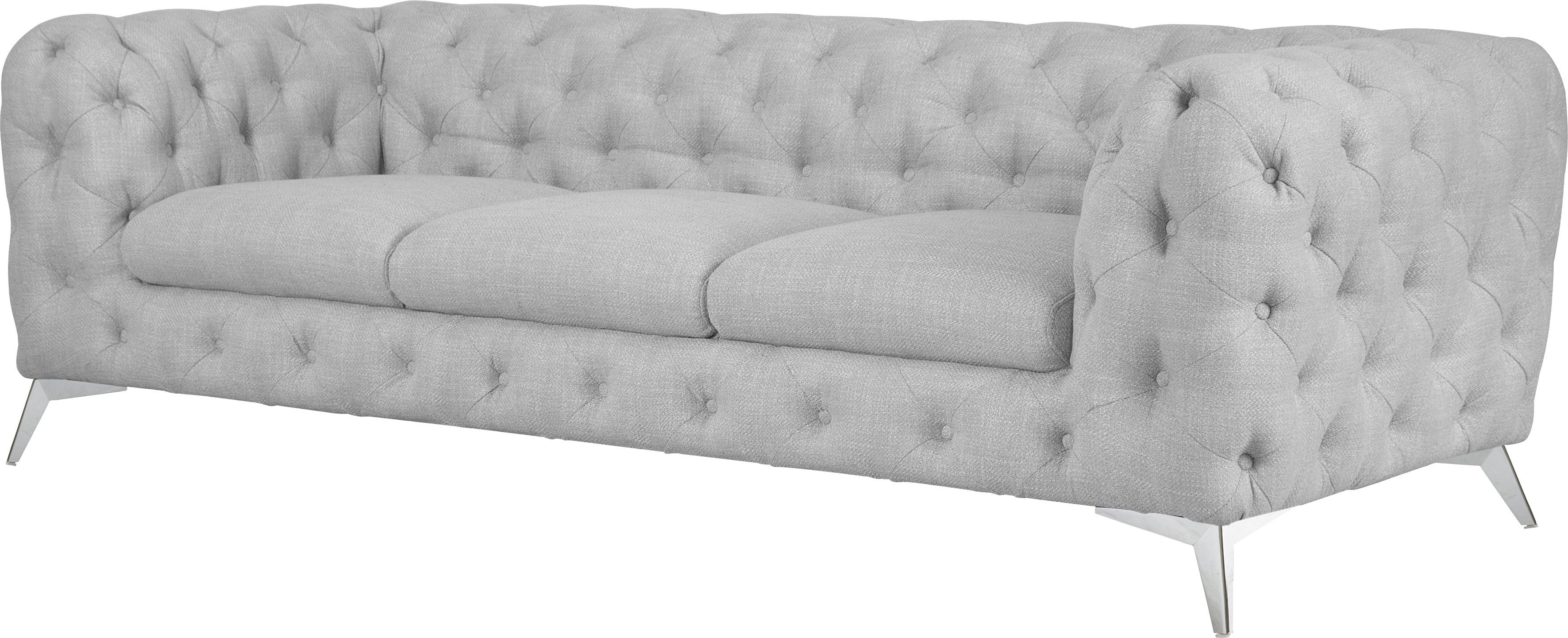 Leonique Chesterfield-bank Glynis luxueuze capitonnage, moderne chesterfield look, kleur van de poten ter keuze