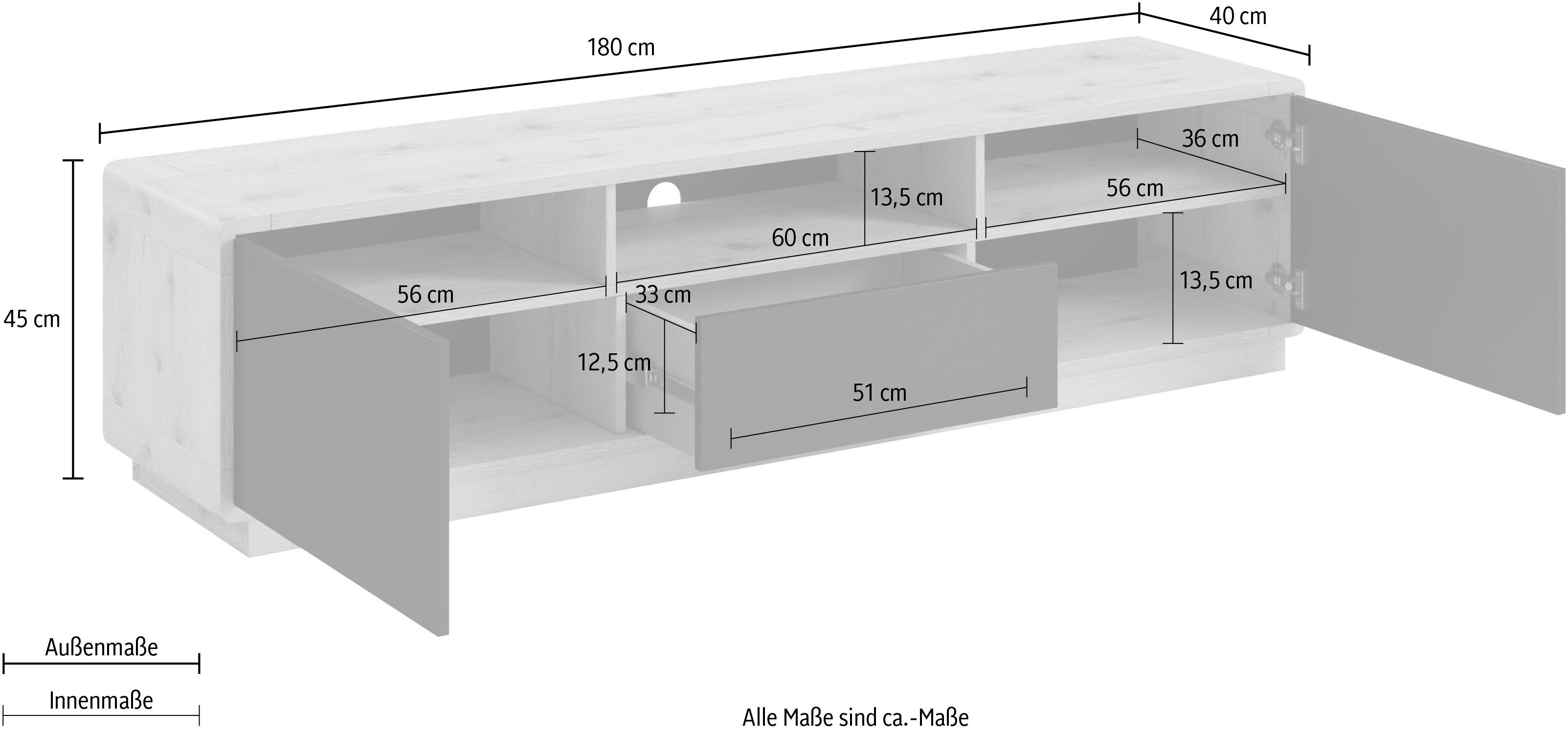 INOSIGN Tv-meubel Aston Breedte 180 cm.