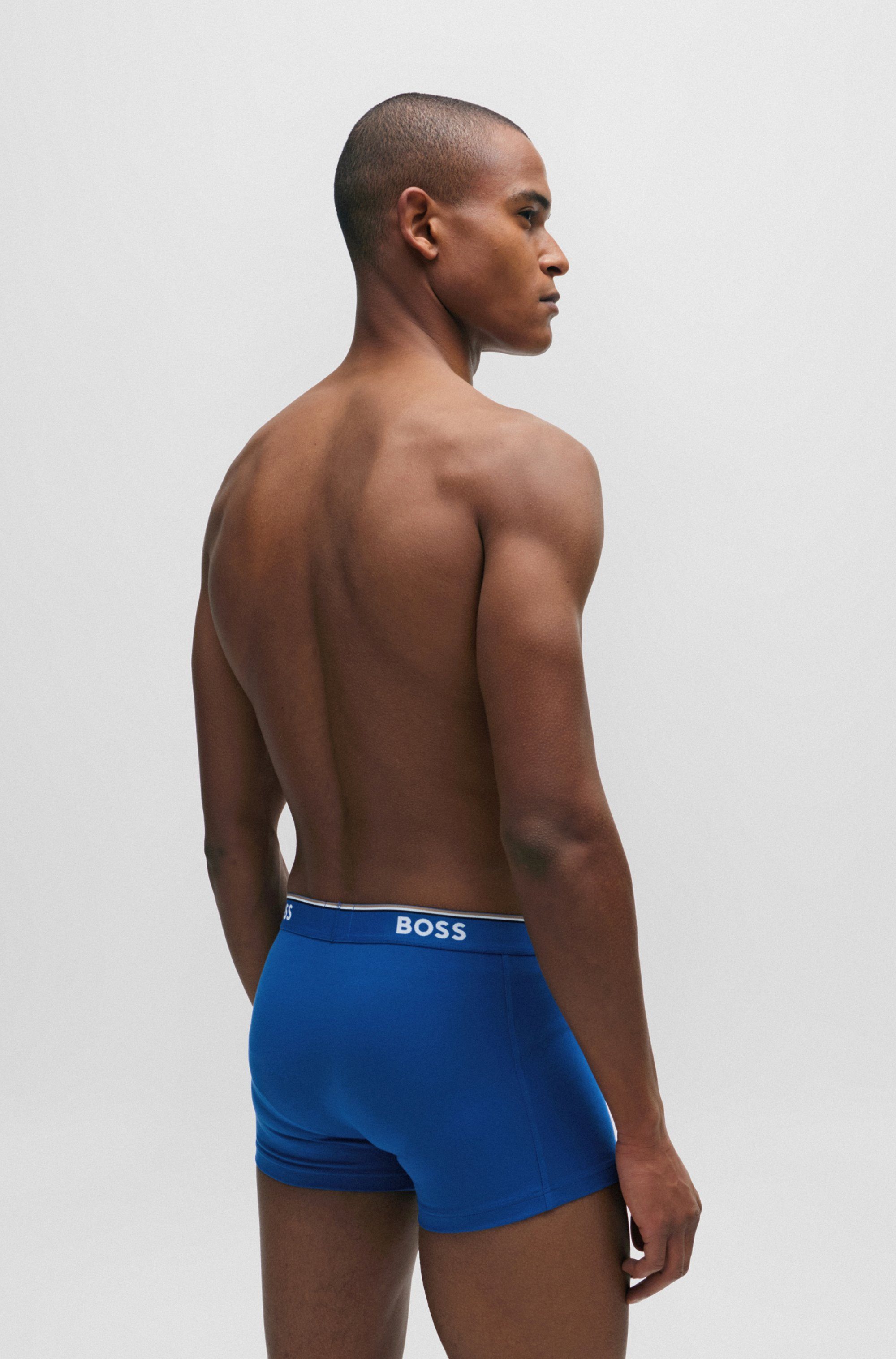 BOSS Boxershort TRUNK 3 PACK met boss opdruk op de tailleband (3 stuks)