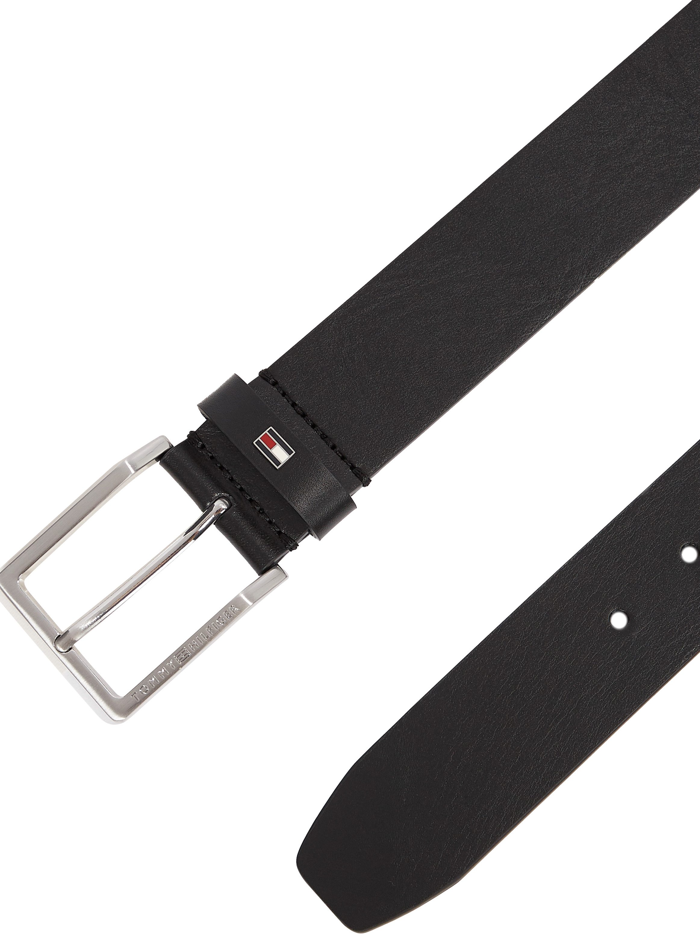 Tommy Hilfiger Leren riem OLIVER 4.0 Verstelbaar in maat, merkembleem van metaal